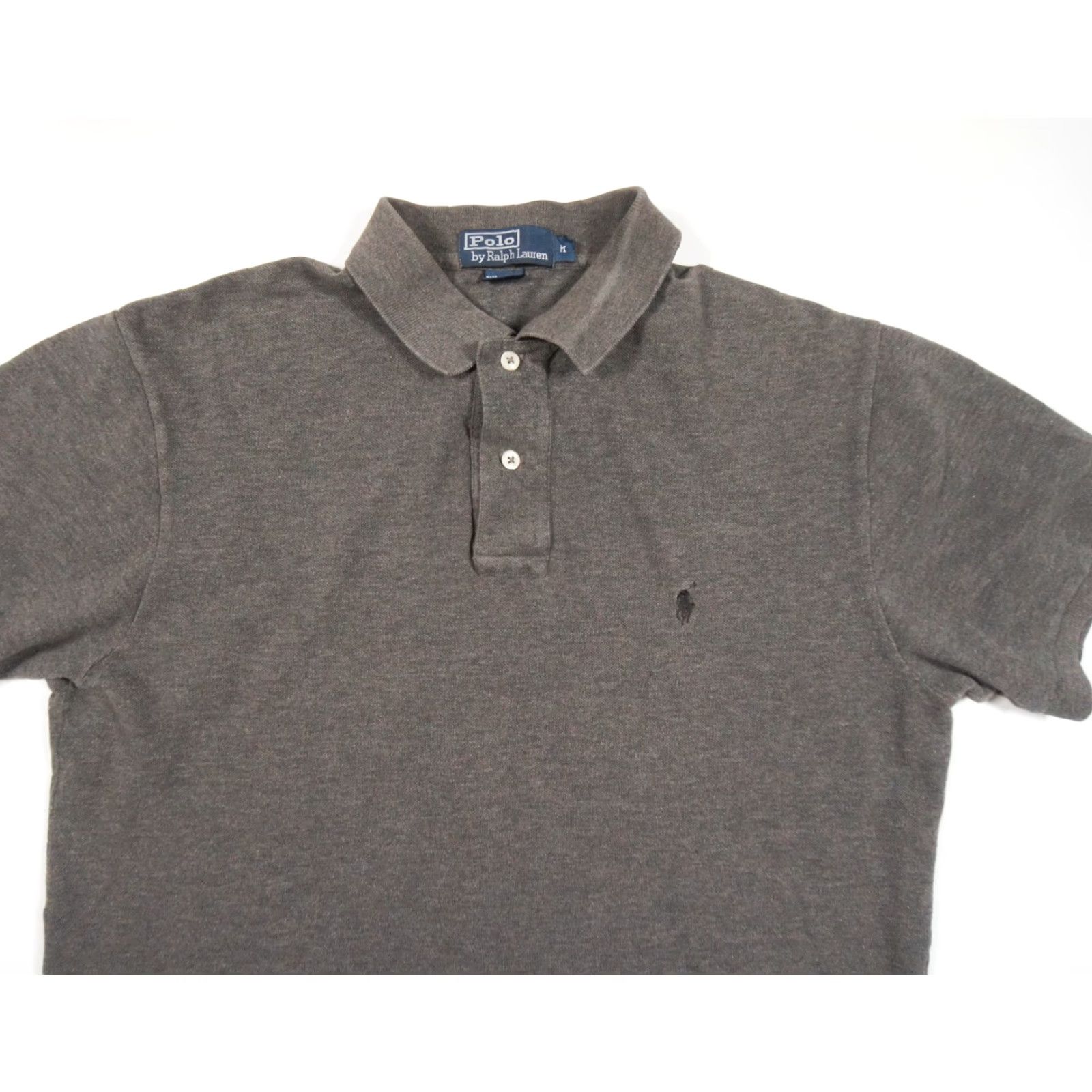 Polo Ralph Lauren VINTAGE Polo Ralph Lauren Shirt Mens Medium Gray Short Sleeve Collared Preppy Pony Logo Size US M / EU 48-50 / 2 - 2 Thumbnail