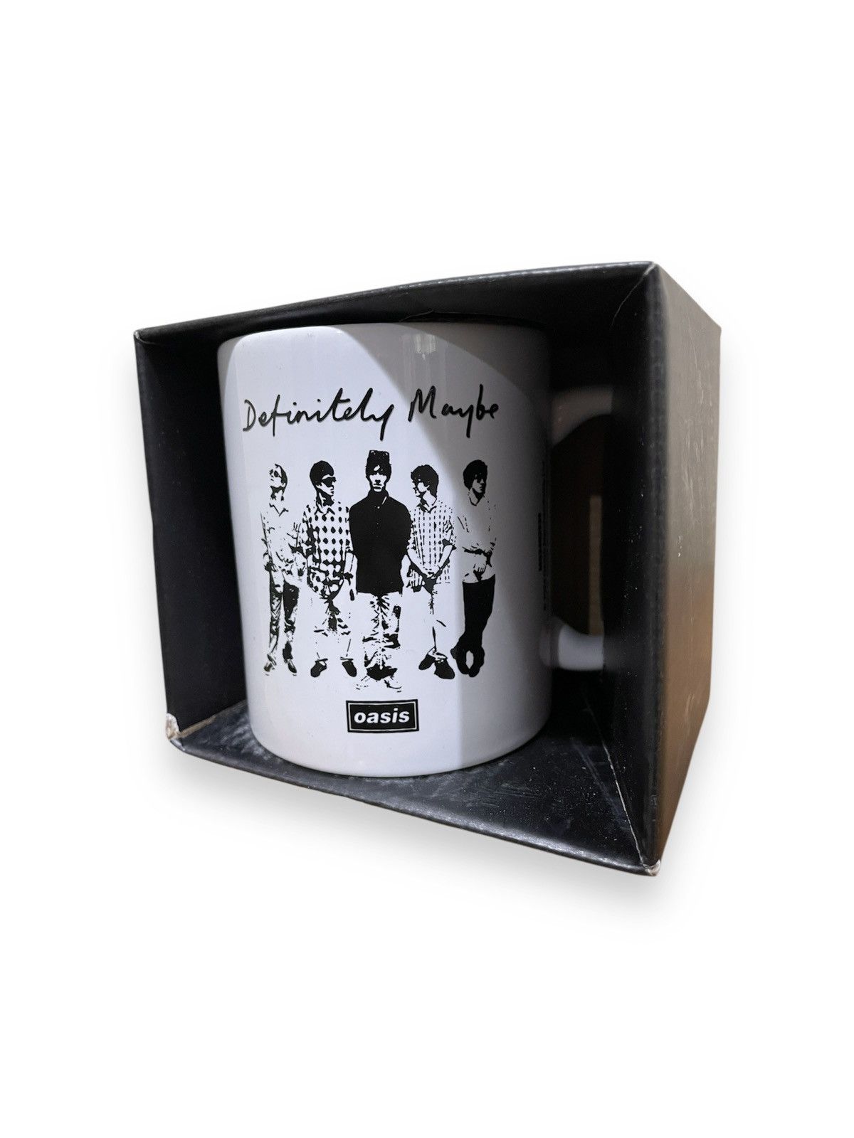Band Tees OASIS DEFINITELY MAYBE GROUP WHITE COFFEE MUG (2025) Size ONE SIZE - 1 Thumbnail