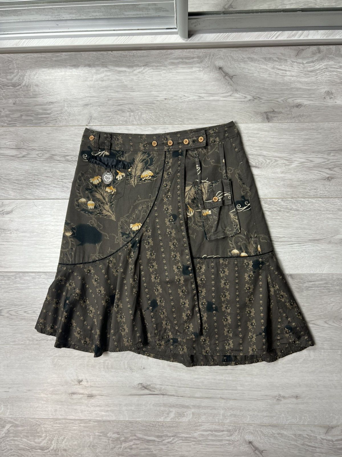 Diesel Diesel Y2K Floral Print Asymmetrical Midi Skirt with Pocket Size 27" / US 4 / IT 40 - 1 Thumbnail