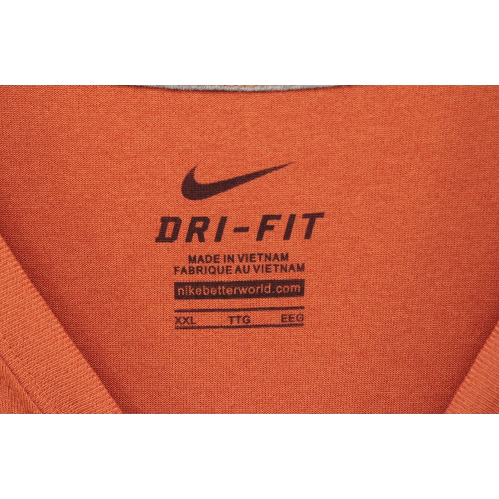 Nike Nike T-Shirt 2XL Orange Dri-Fit NCAA Polyester Short Sleeve Texas Longhorns Mens Size US XXL / EU 58 / 5 - 5 Thumbnail