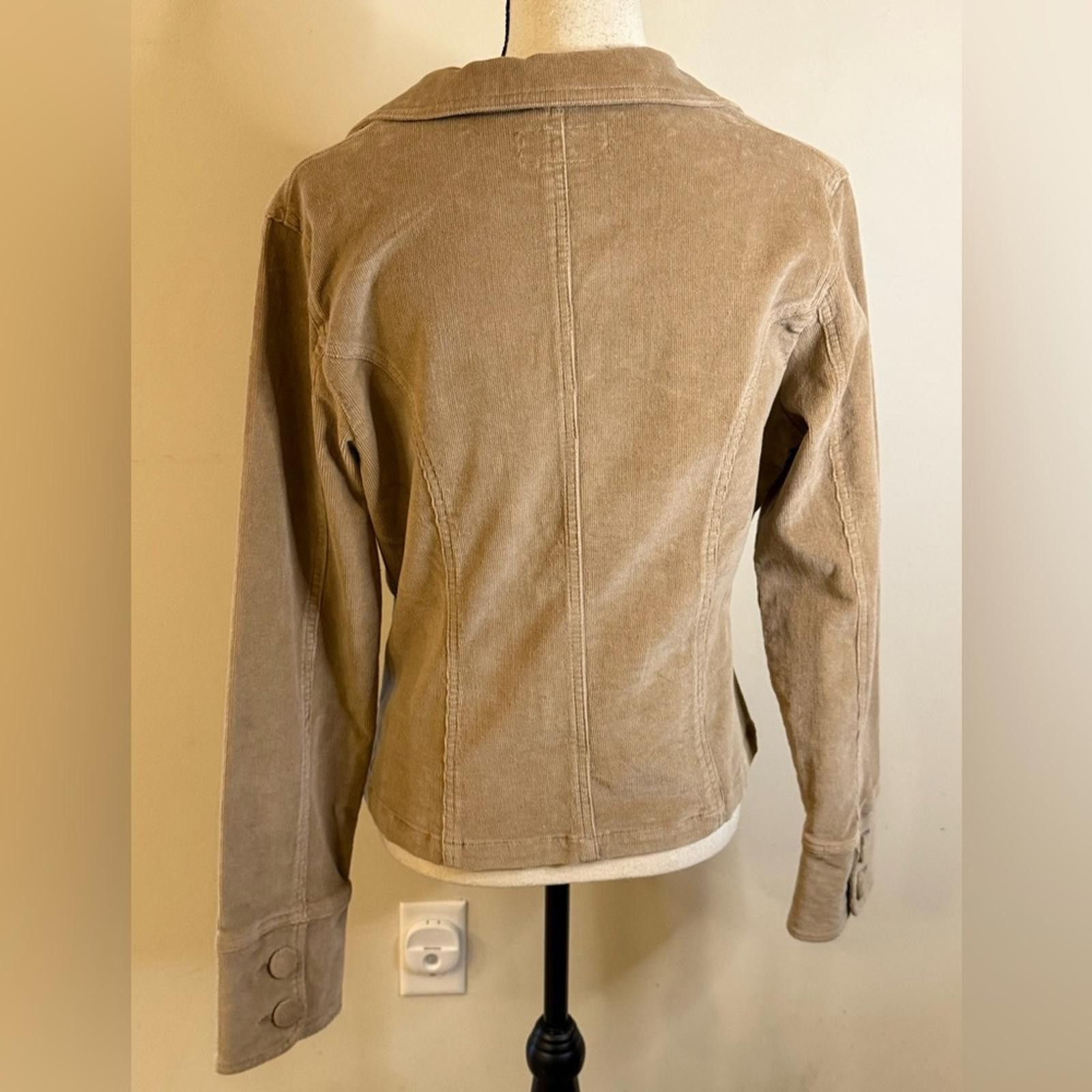 Carbon Carbon tan corduroy cropped blazer jacket SZ LG Size L / US 10 / IT 46 - 4 Thumbnail
