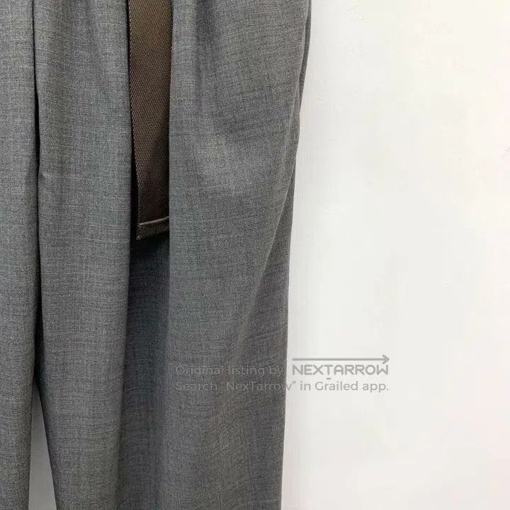 Brunello Cucinelli Brunello Cucinelli Gray Wool Belted Trousers. Size 28" / US 6 / IT 42 - 4 Thumbnail