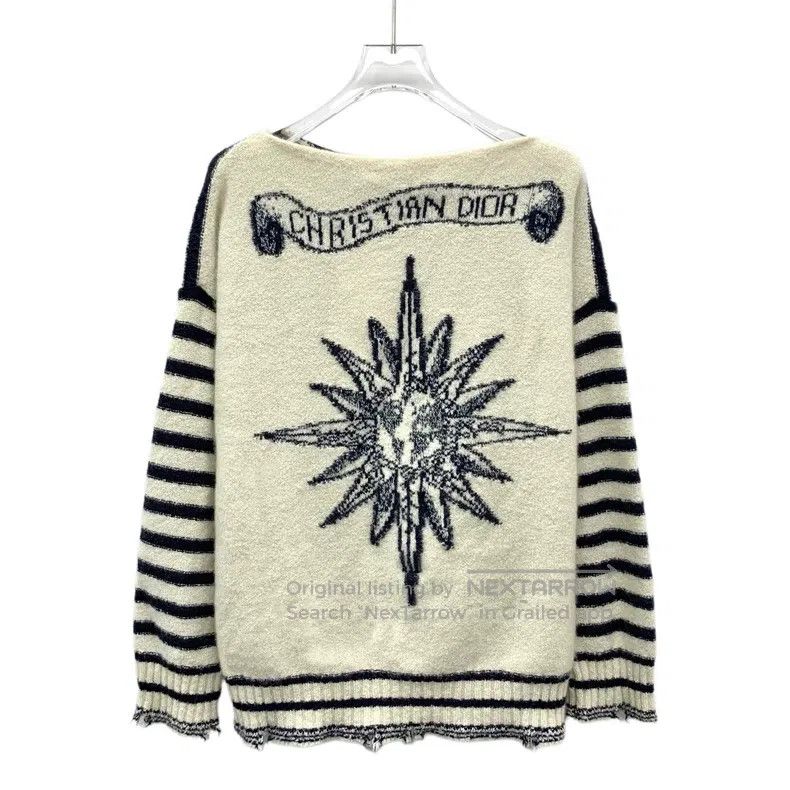 Dior Dior Colour block striped logo letter inlaid cashmere A-li Size XXS / US 00 / IT 34 - 2 Thumbnail