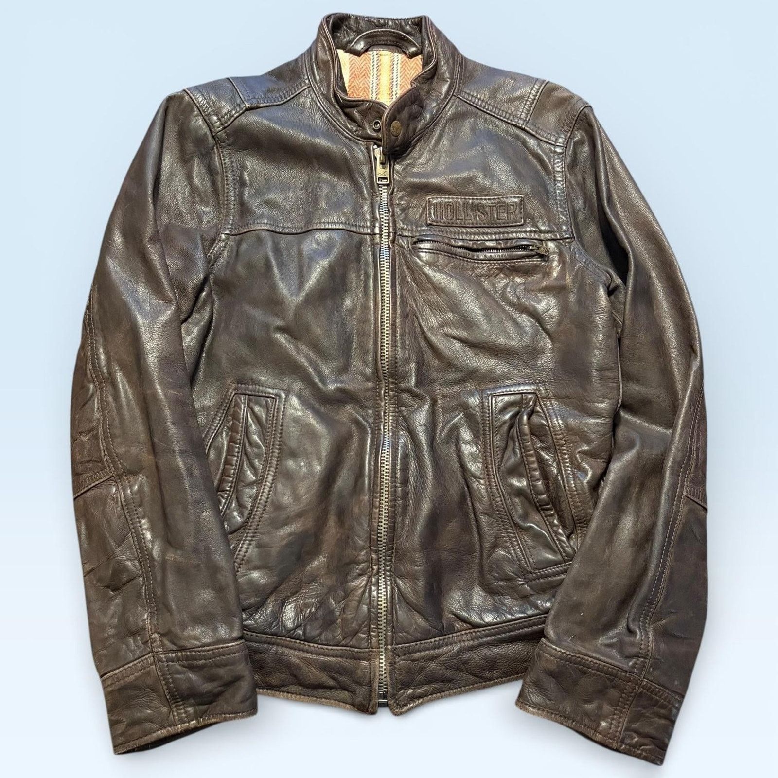 Hollister Hollister Palm Canyon Jacket Mens Small Leather Moto Bomber Size US S / EU 44-46 / 1 - 1 Thumbnail