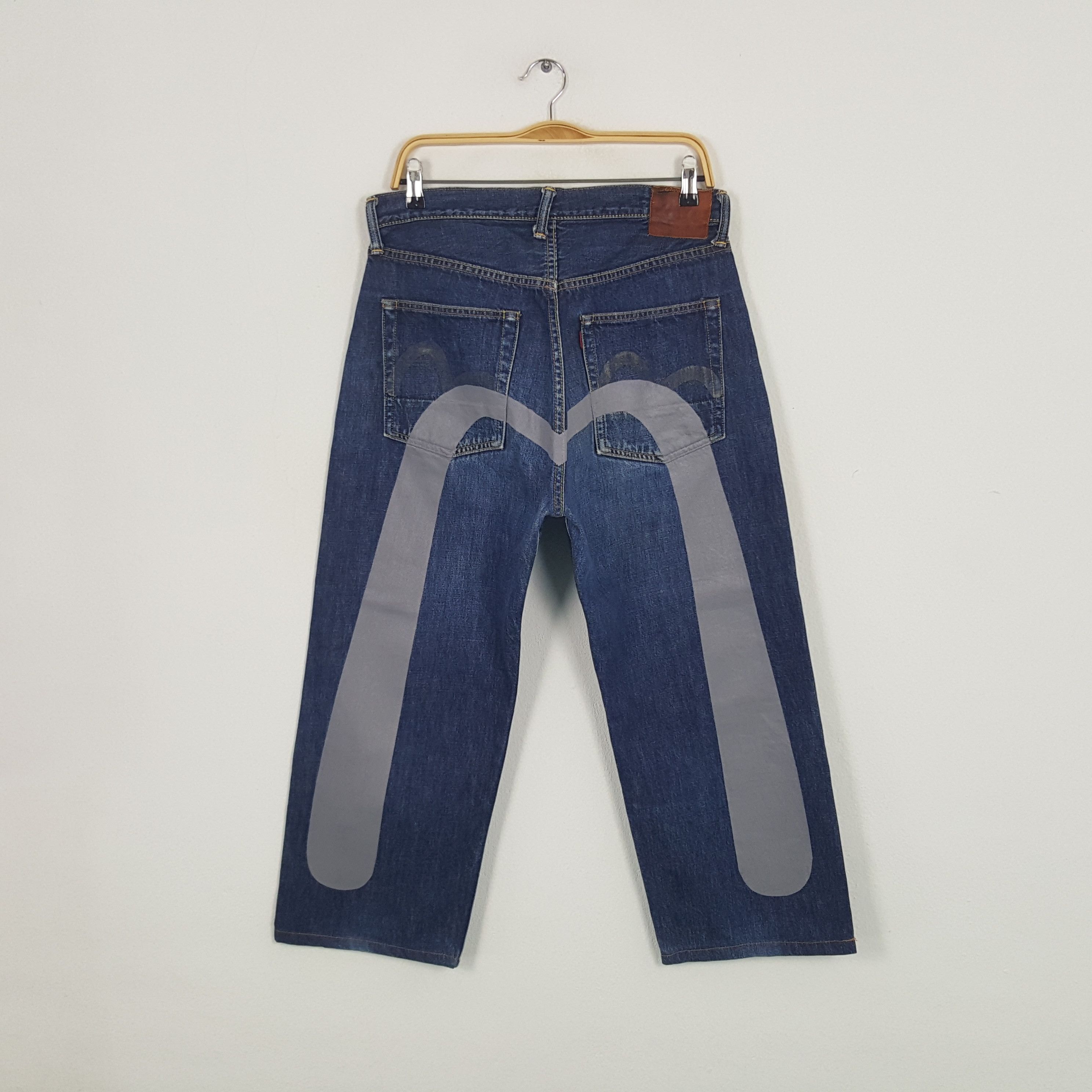 Vintage Evisu Japanese Brand Daicock Custom Art Denim Jeans