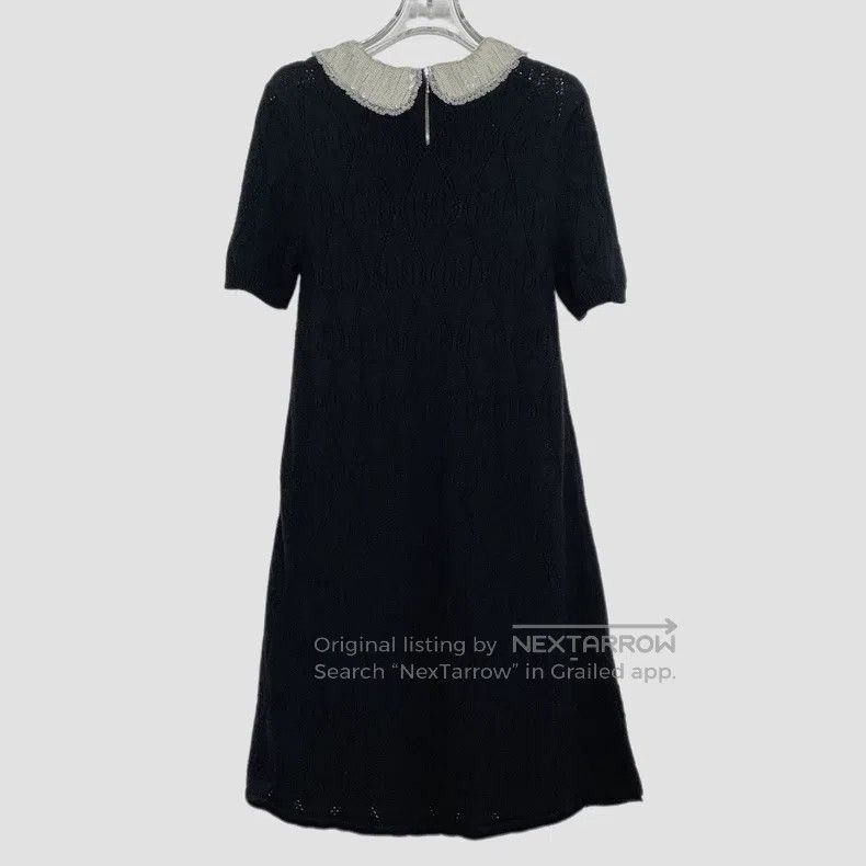 Gucci gucci Black sequin doll collar wool mixed silk double G ho Size S / US 4 / IT 40 - 2 Thumbnail