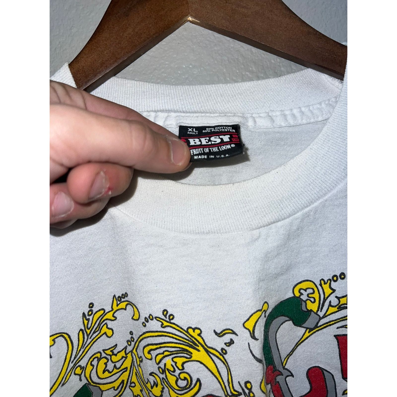 Fruit Of The Loom Vintage Music City Shirt Saloon Nashville TN Tee 90s 1994 XL Size US XL / EU 56 / 4 - 8 Thumbnail