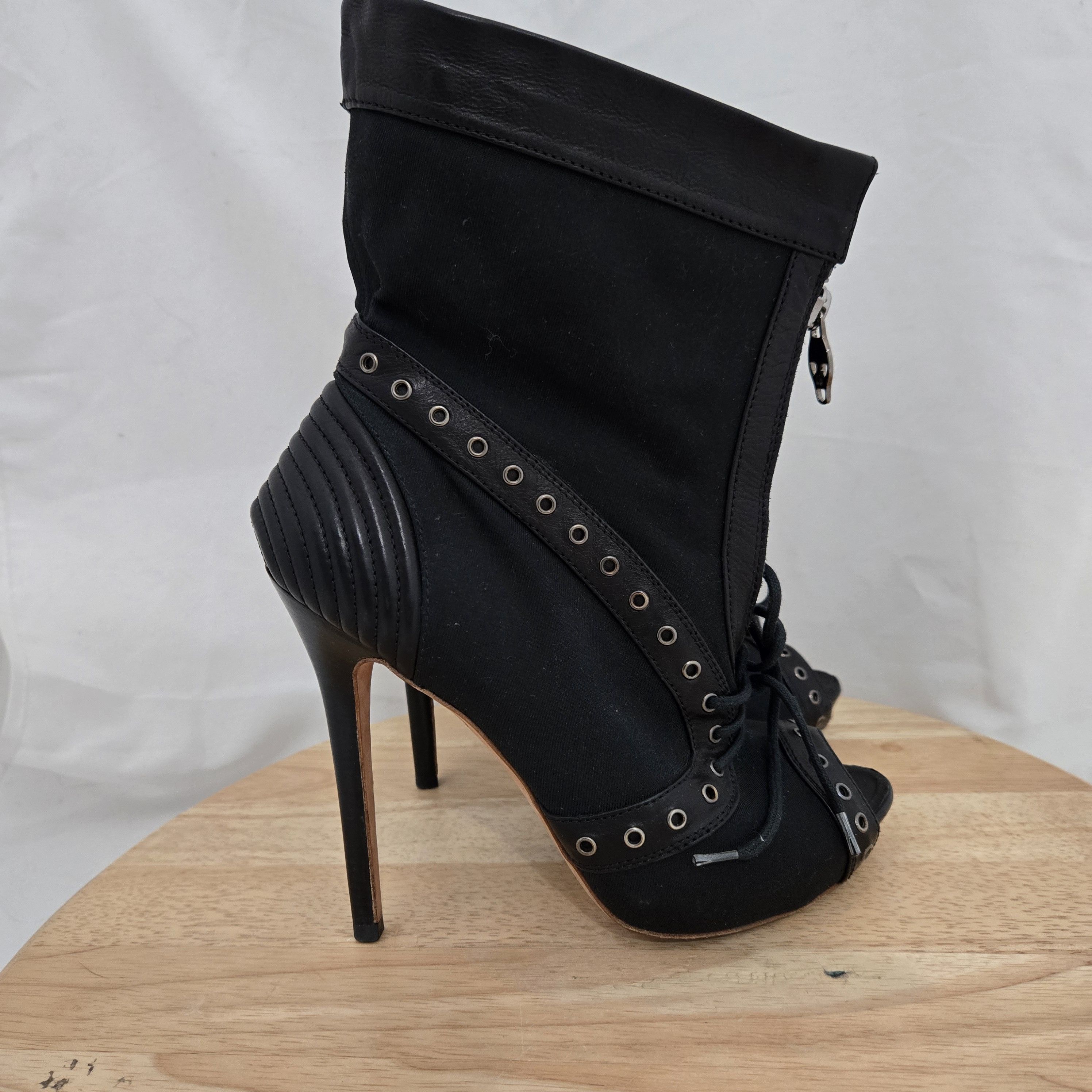 Alexander McQueen Peep toe stiletto booties Size US 6 / IT 36 - 4 Thumbnail