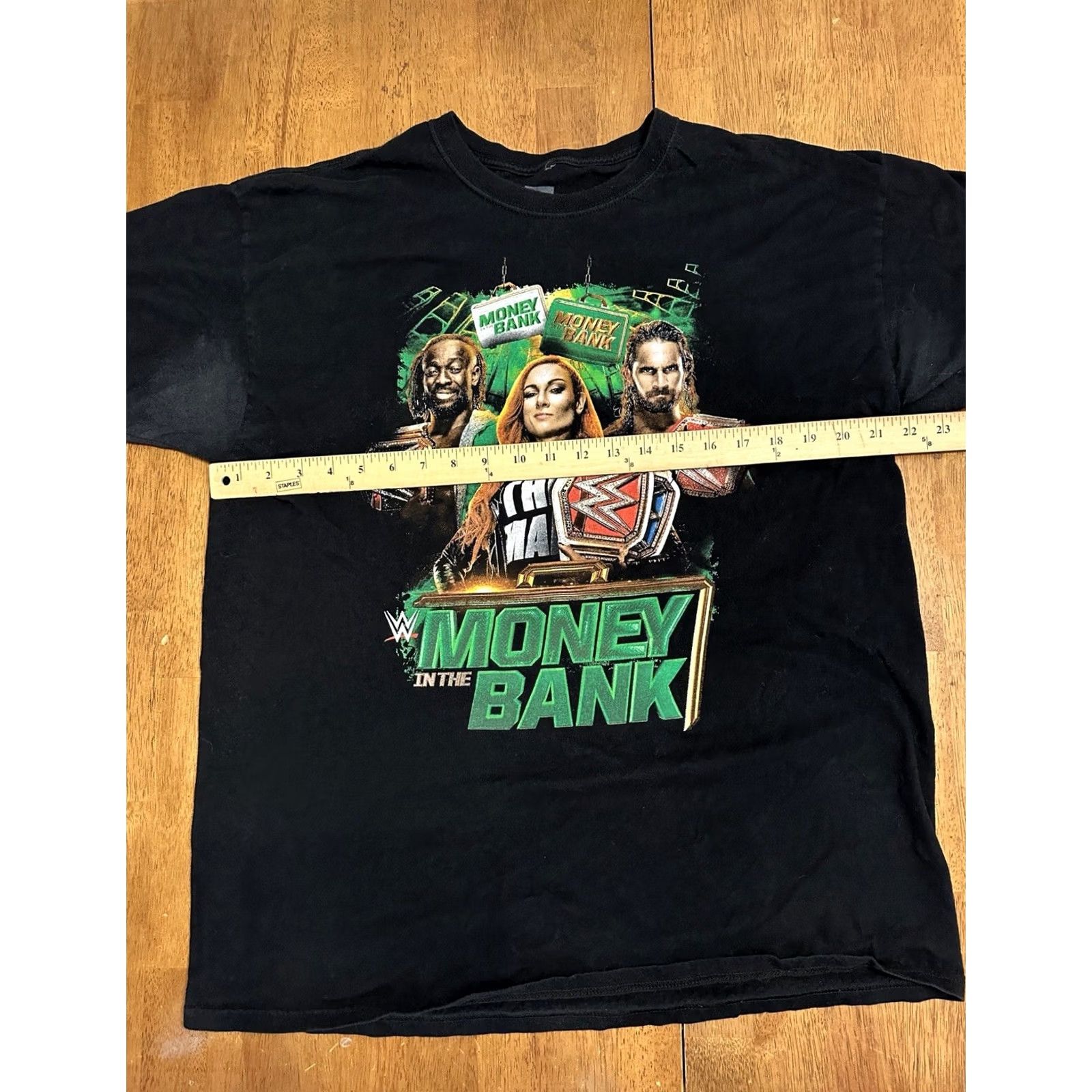 Vintage 2019 WWE Money In The Bank T Shirt XL Black Mens Size US XL / EU 56 / 4 - 4 Thumbnail