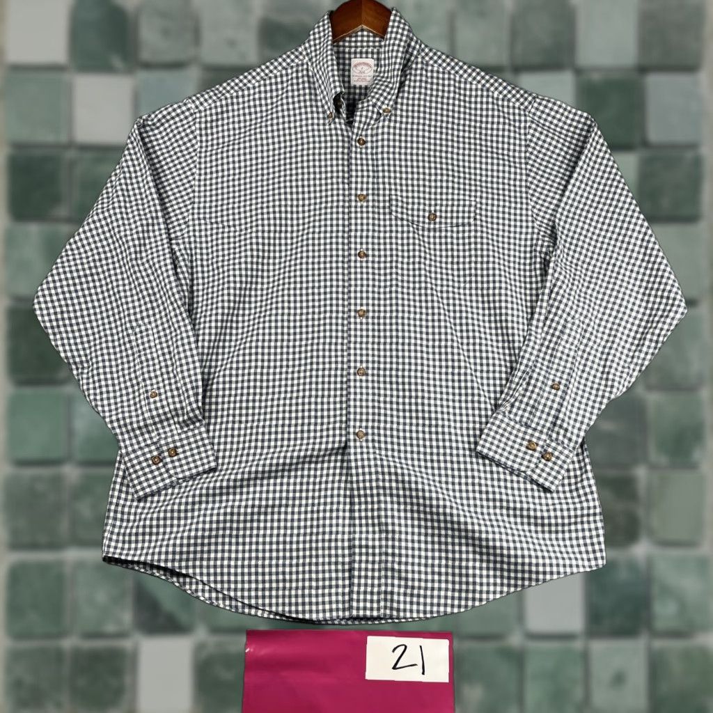 Brooks Brothers Brooks Brothers 346 Long Sleeve Shirt Mens L Navy Gingham Non Iron Button-Up Collared Button-Down Classic Preppy Colorful Shirt Size US L / EU 52-54 / 3 - 1 Thumbnail