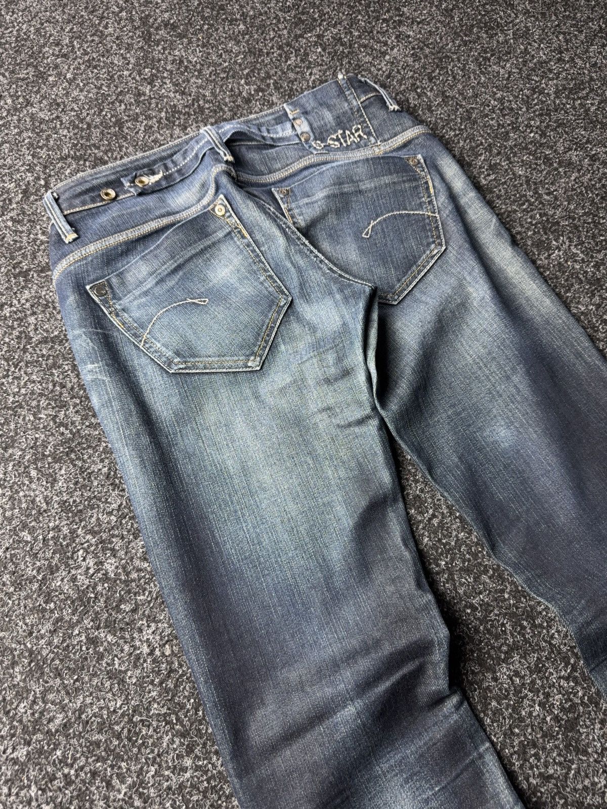 G-Star Retro Y2K 00s G-Star RAW l Vintage Distressed Denim Jeans Size 28" / US 6 / IT 42 - 14 Thumbnail