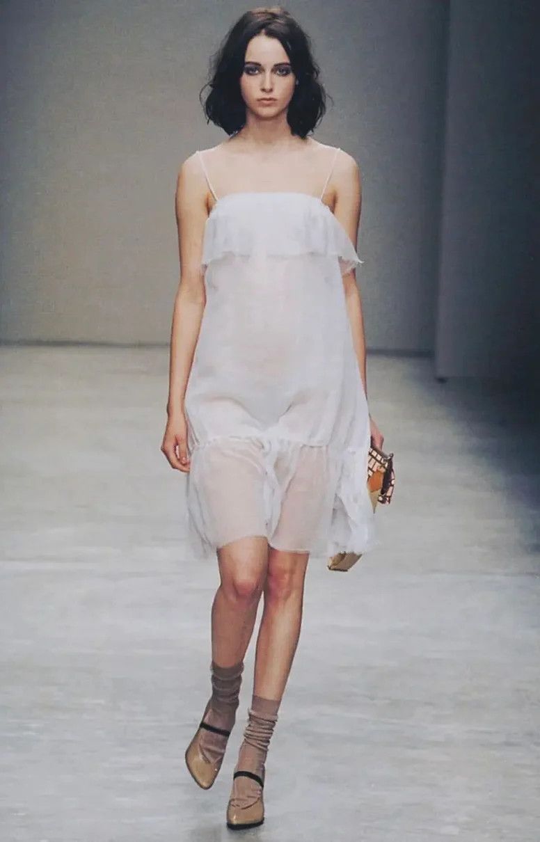 Miu Miu Miu Miu Silk Layered Dress, SS 2001 Size XS / US 0-2 / IT 36-38 - 2 Thumbnail