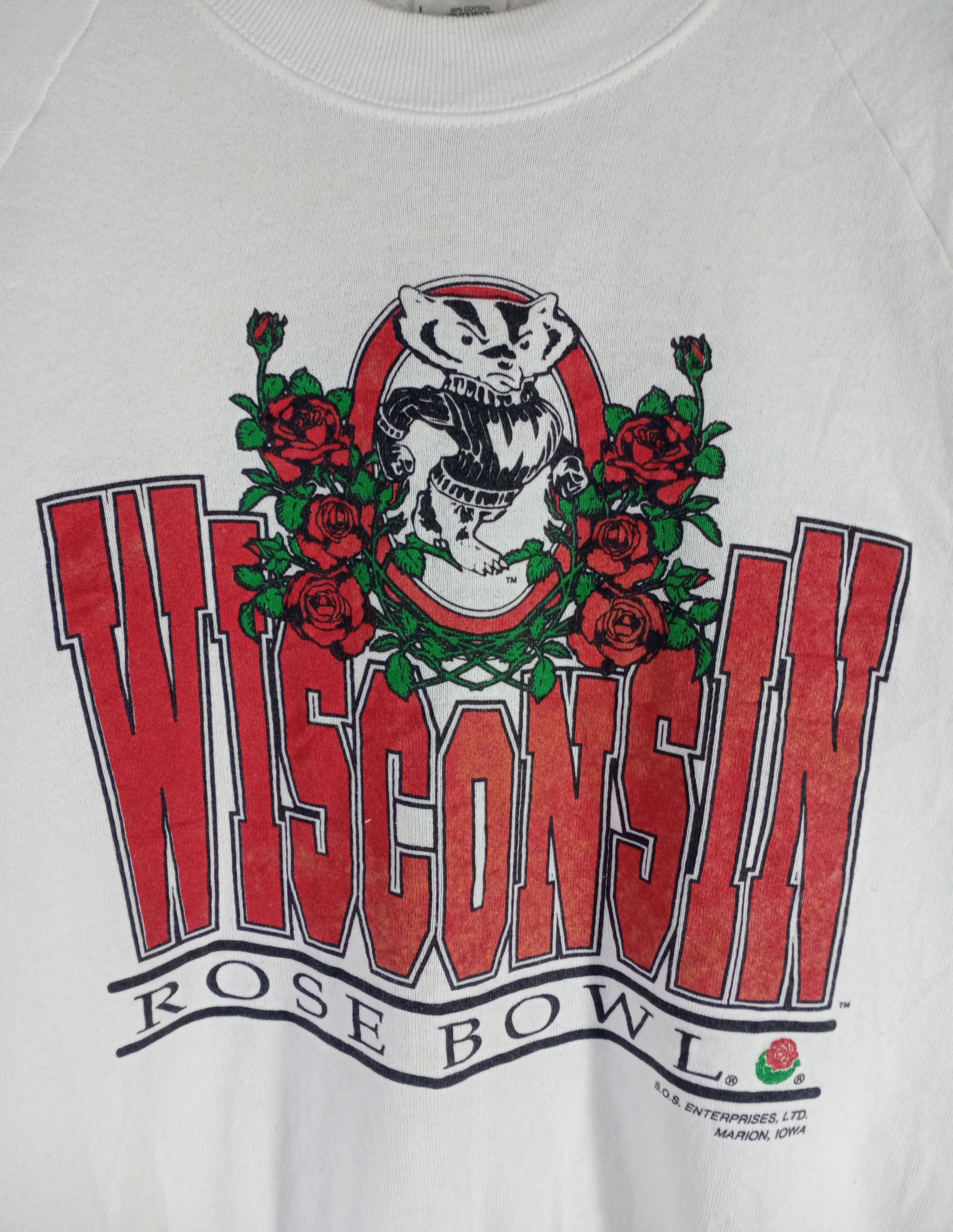 Vintage Rare Vintage 90s Wisconsin Rose Bowl Sweatshirt Size US M / EU 48-50 / 2 - 4 Thumbnail