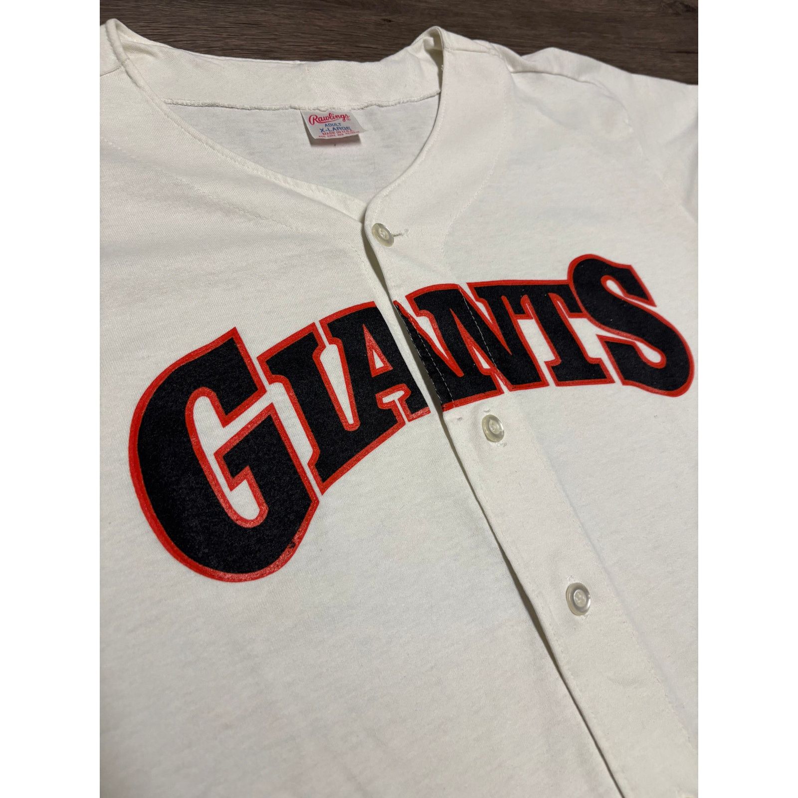 MLB × Vintage Vintage San Francisco Giants White XL Rawlings Jersey Size US XL / EU 56 / 4 - 2 Thumbnail
