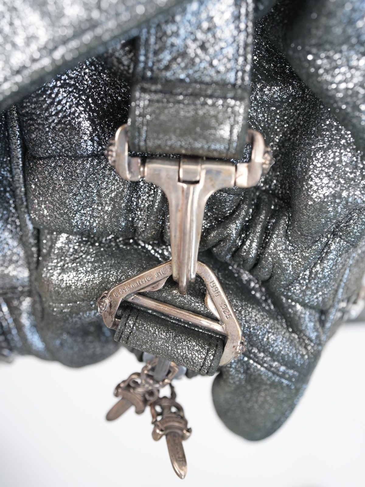 Chrome Hearts Chrome Hearts Diaper Bag Silver Metallic Leather Size ONE SIZE - 12 Thumbnail