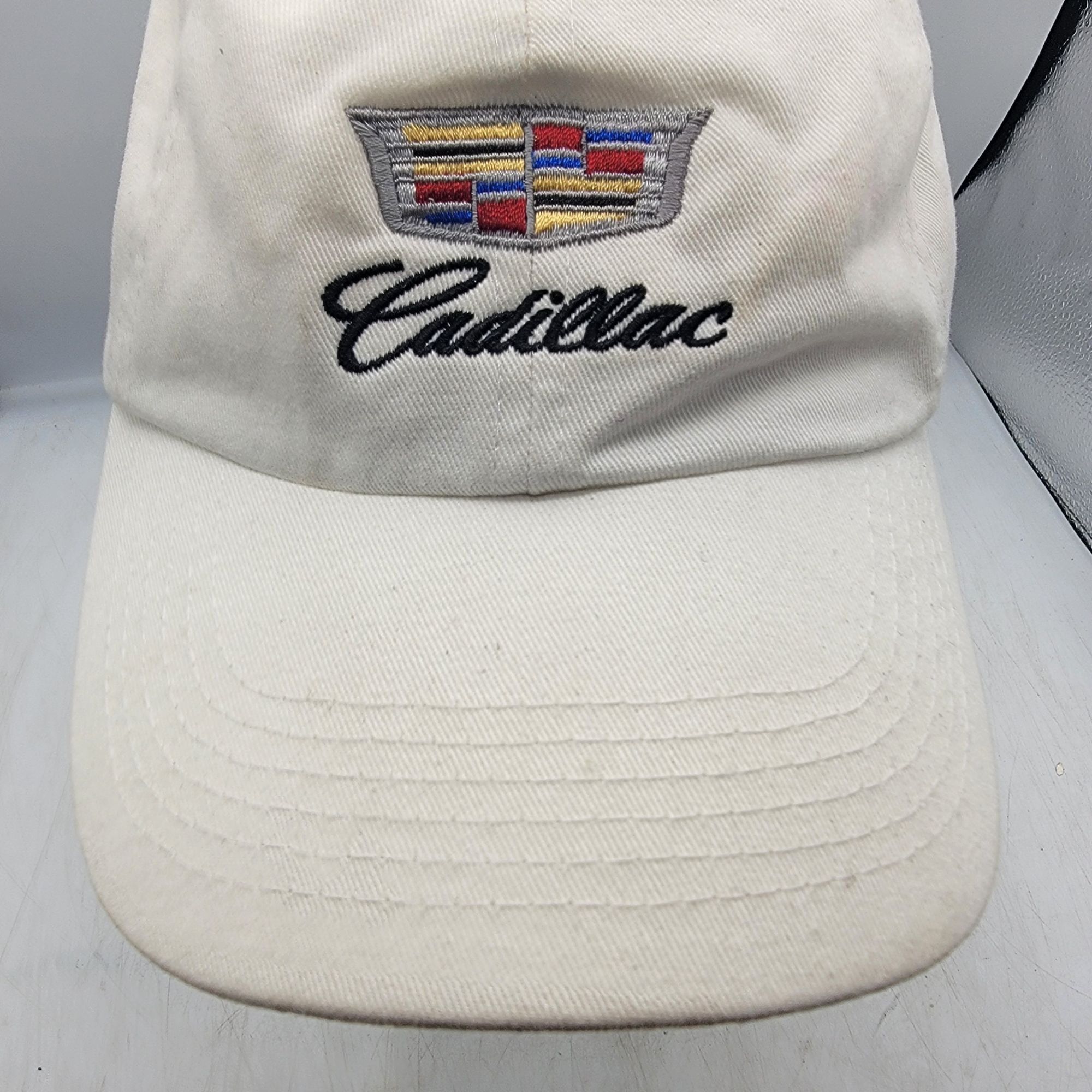 Other Cadillac Logo Cap By Quake City Caps White Hat Cap Adults Ca Size ONE SIZE - 5 Thumbnail