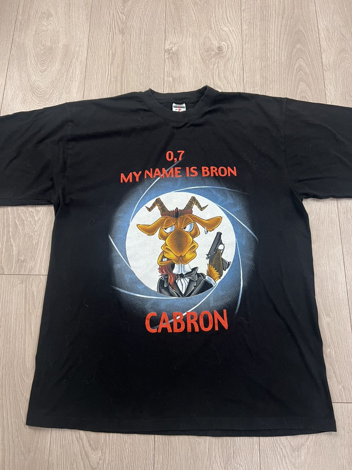 Vintage Vintage 007 Goat Spanish Cabron Joke Statement T shirt 90s Size US XL / EU 56 / 4 - 1 Thumbnail