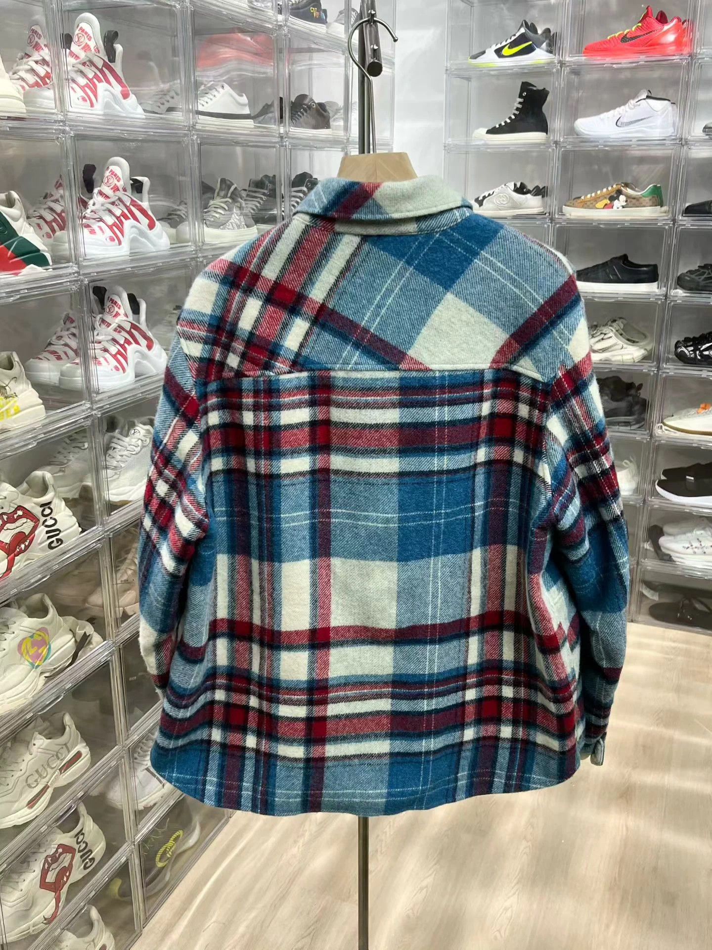 WE11DONE We11done Check Half-Zip Cashmere Collar Jacket Size US L / EU 52-54 / 3 - 5 Thumbnail