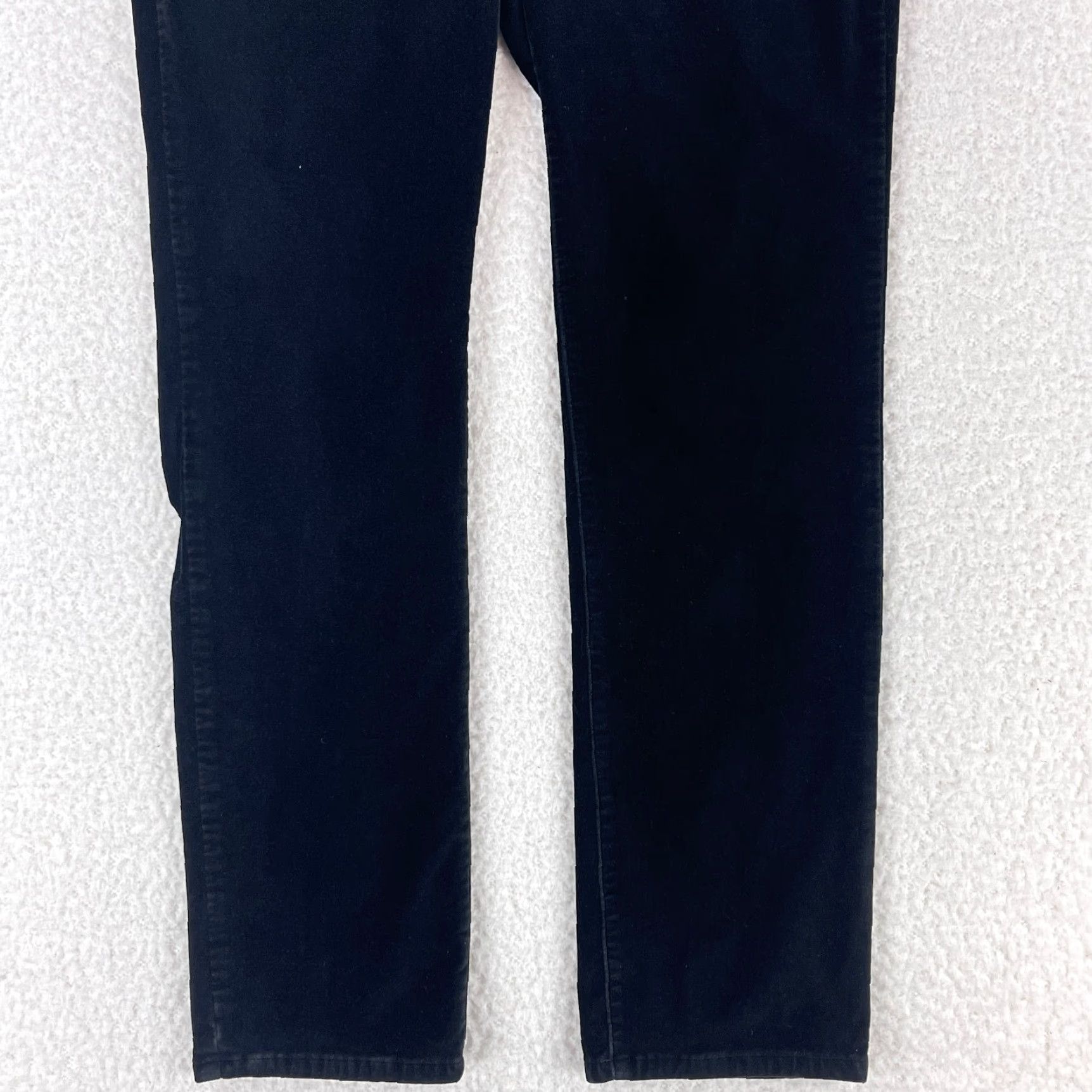 NYDJ NYDJ Black Soft Velour Skinny Leg Pants Womens Mid-Rise Petite 10 Size 32" / US 10 / IT 46 - 3 Thumbnail