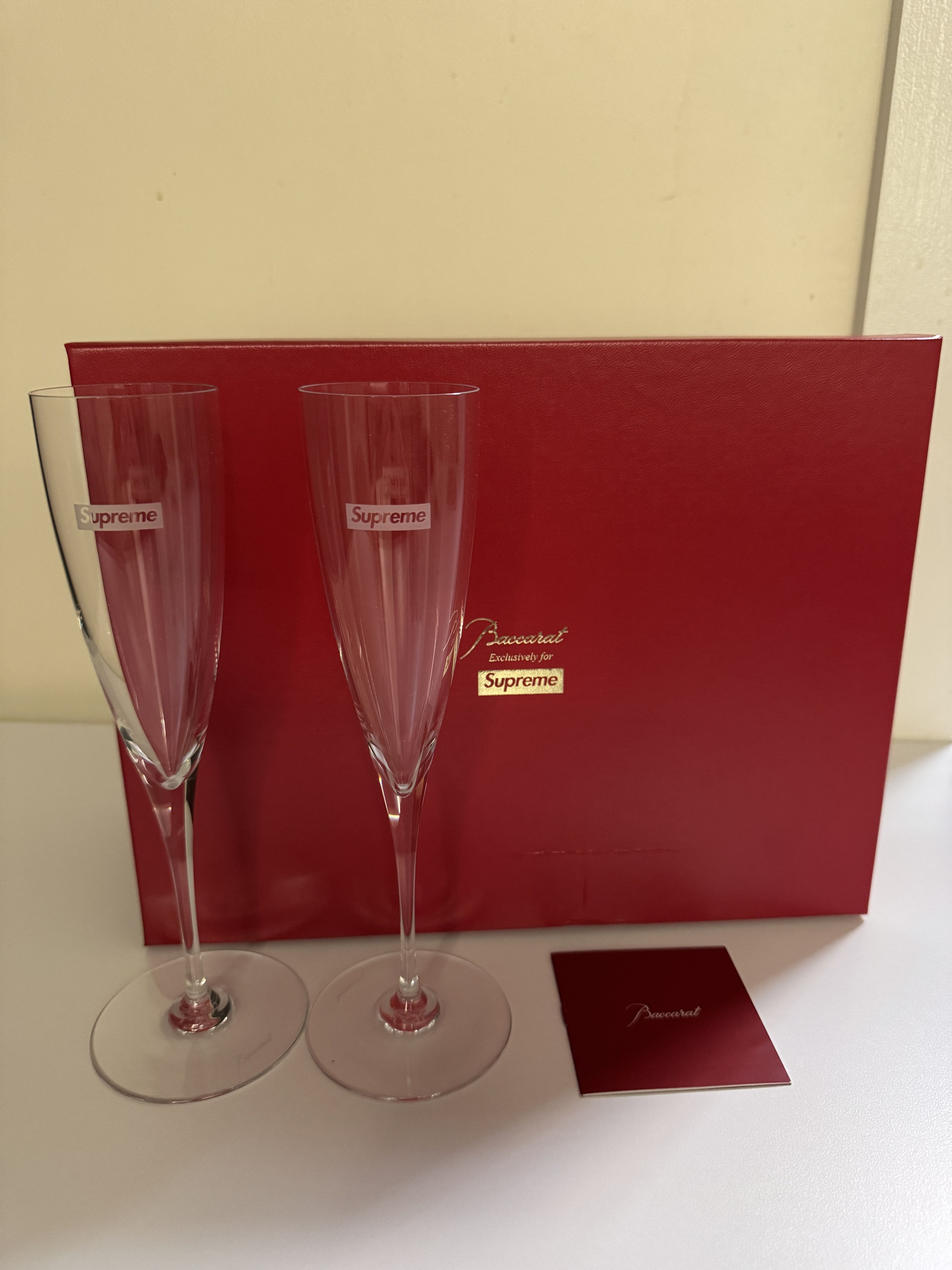 Supreme Supreme Baccarat Dom Perignon Champagne Flute Glasses 