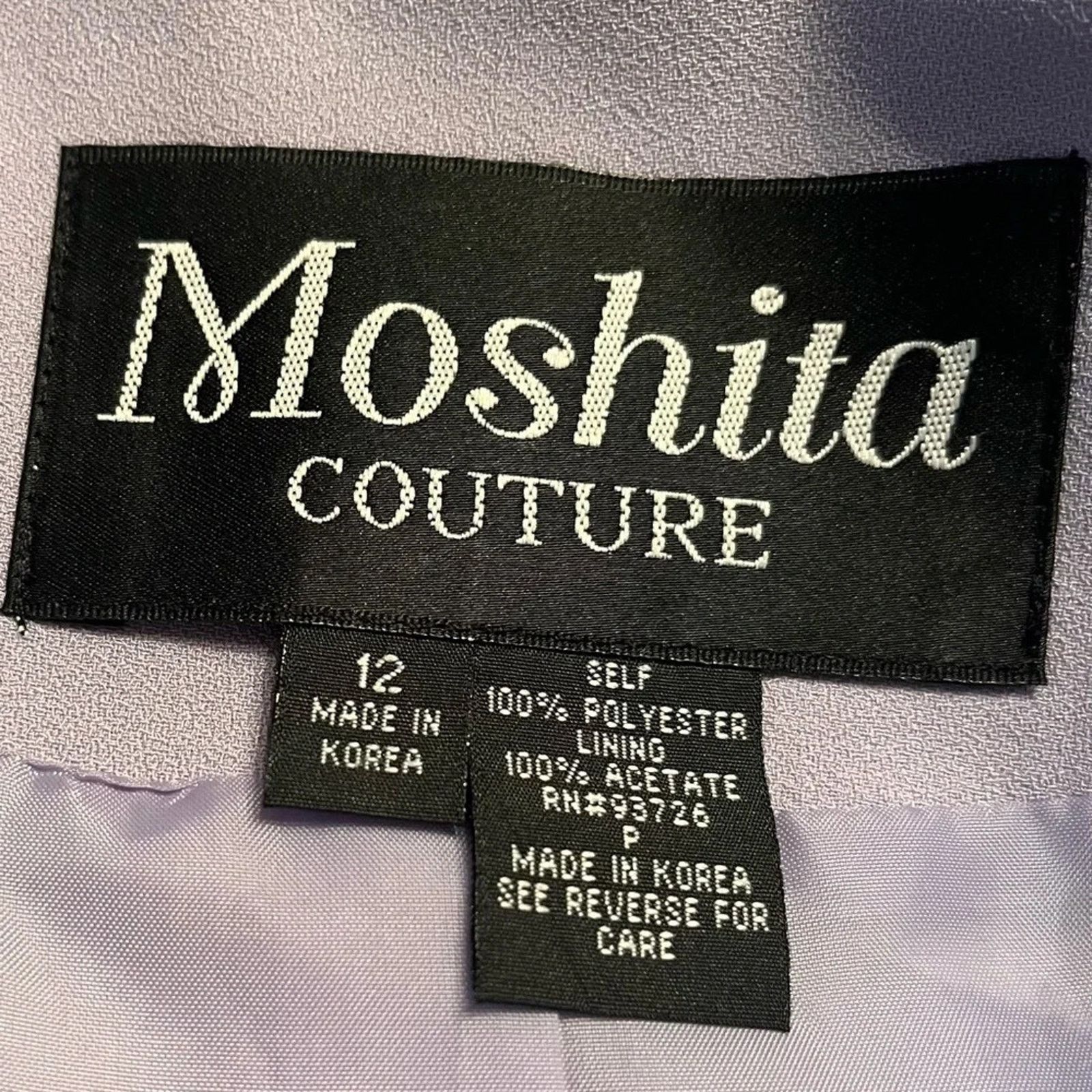 The Unbranded Brand Moshita Couture lavender skirt suit, size 12 Size XL / US 12-14 / IT 48-50 - 3 Thumbnail