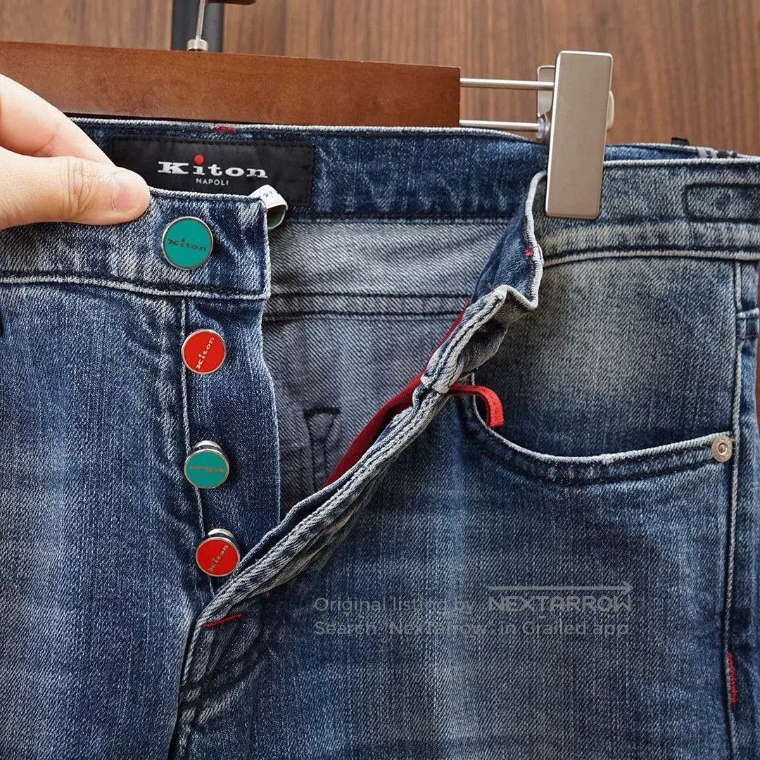 Kiton Kiton Distressed Denim Jeans for Sale. Size US 33 - 7 Thumbnail