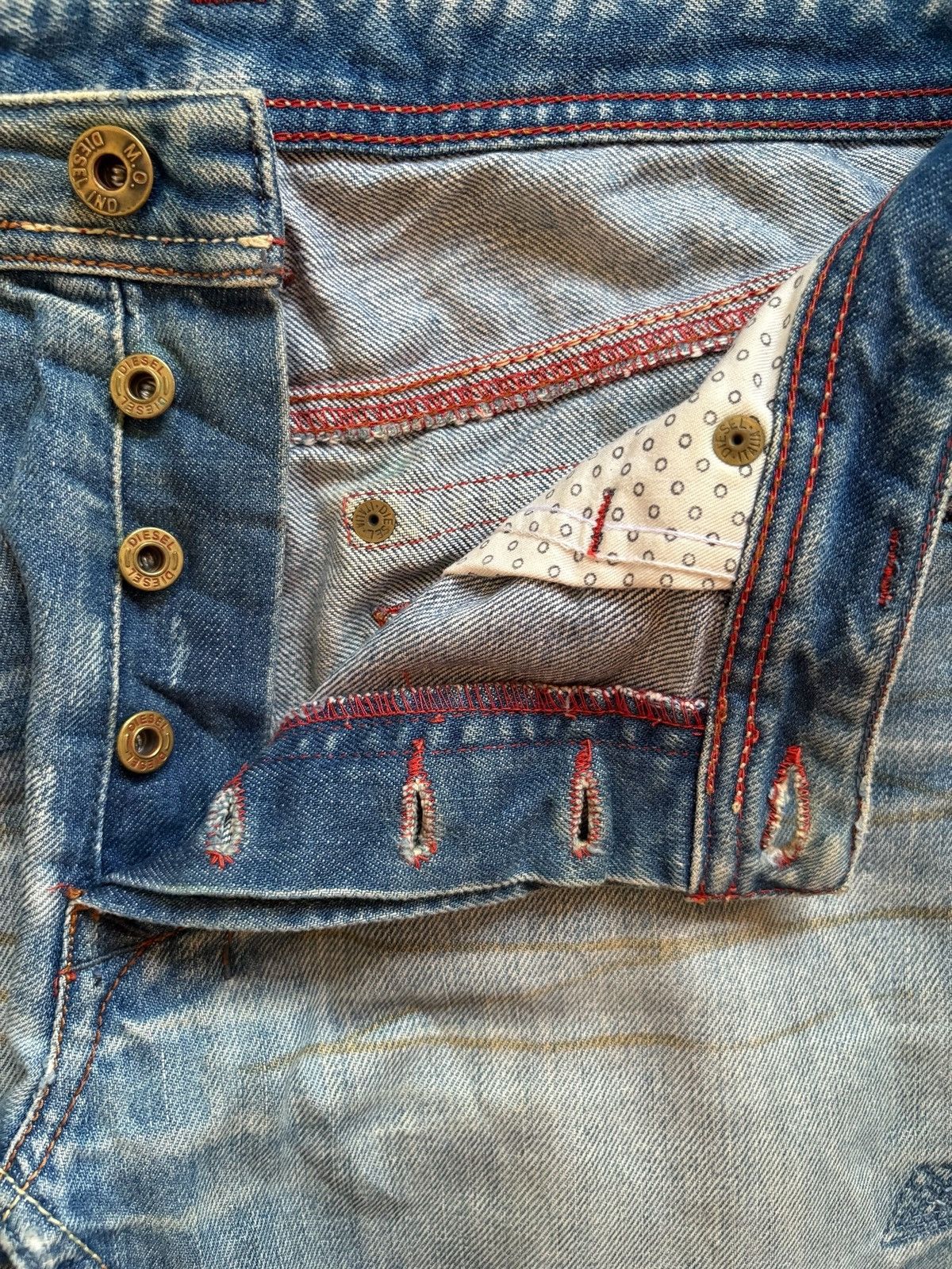 Diesel Vintage Italy Diesel Rusty Mud Wash Distress Rip Baggy Jean Size US 30 / EU 46 - 3 Thumbnail