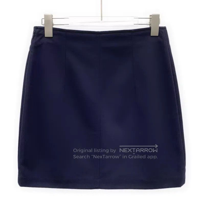 Hermes Hermes Dark Blue Bell Chain Cotton Casual Skirt Short Skir Size 25" / US 0 / IT 36 - 2 Thumbnail