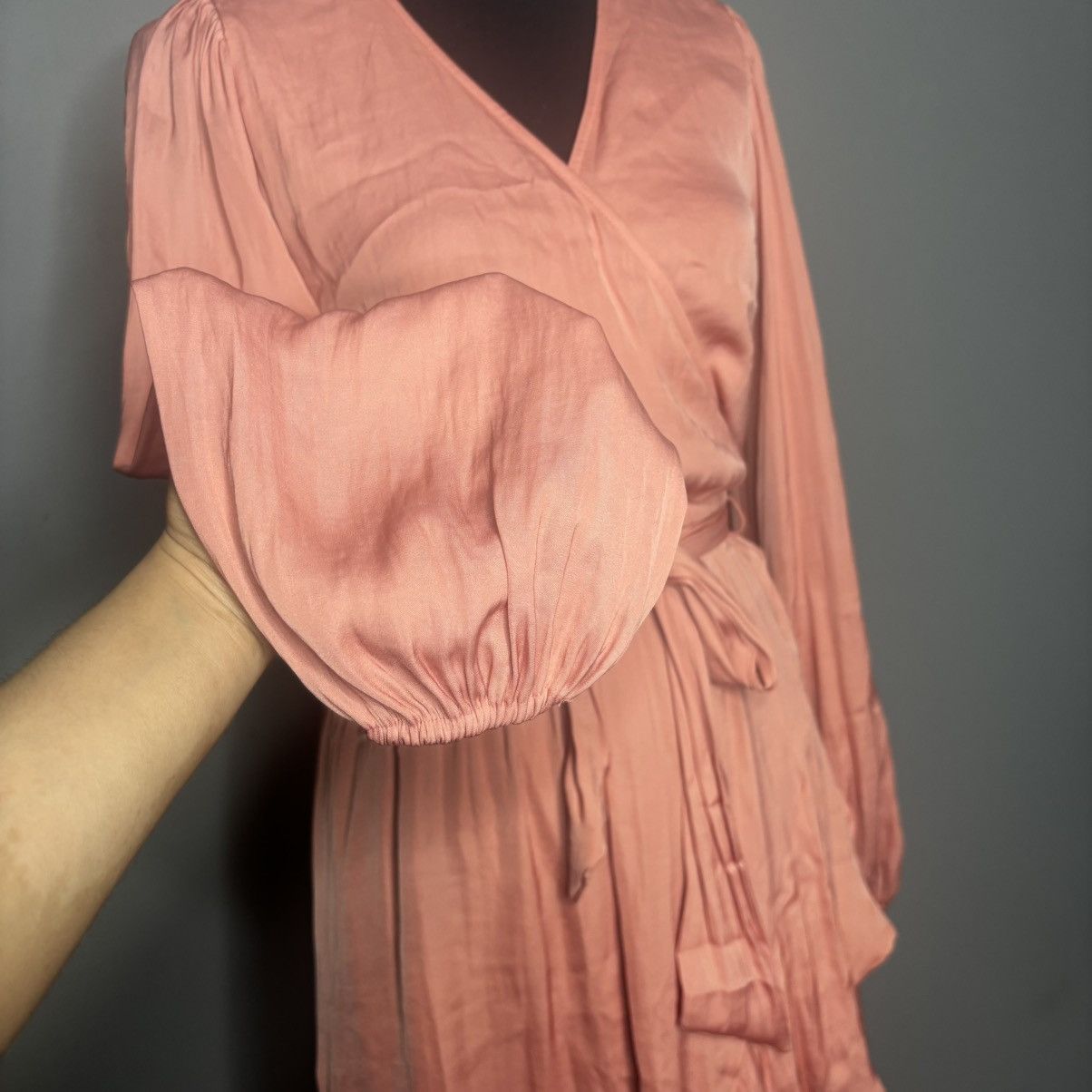 Lauren Ralph Lauren NWT LC Lauren Conrad Wrap Dress Sz S Woman Pink Metallic Size XS / US 0-2 / IT 36-38 - 3 Thumbnail