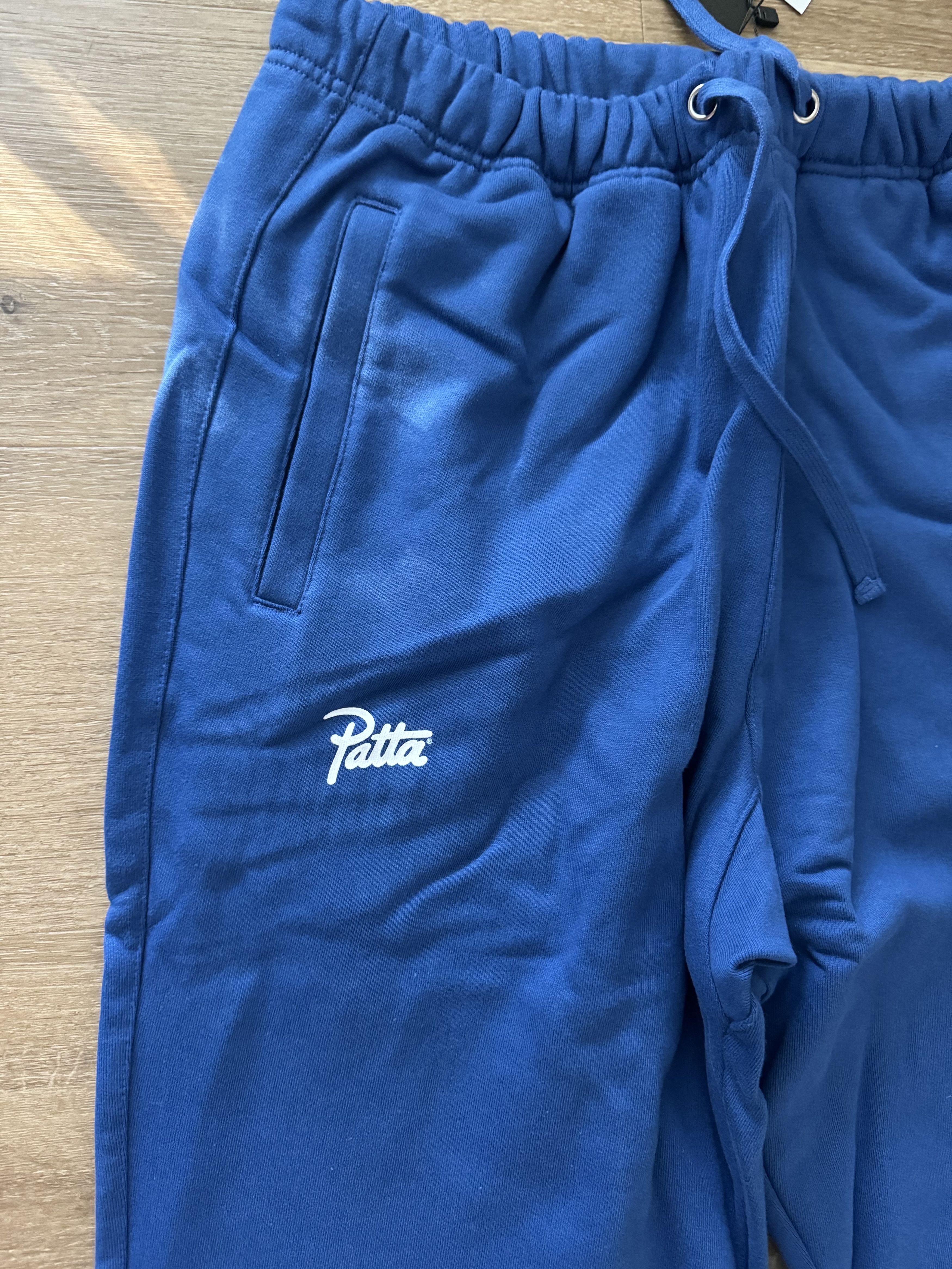 Patta PATTA Cursive Logo Cotton Taper Track Pants in Blue - Large Size US 36 / EU 52 - 2 Thumbnail