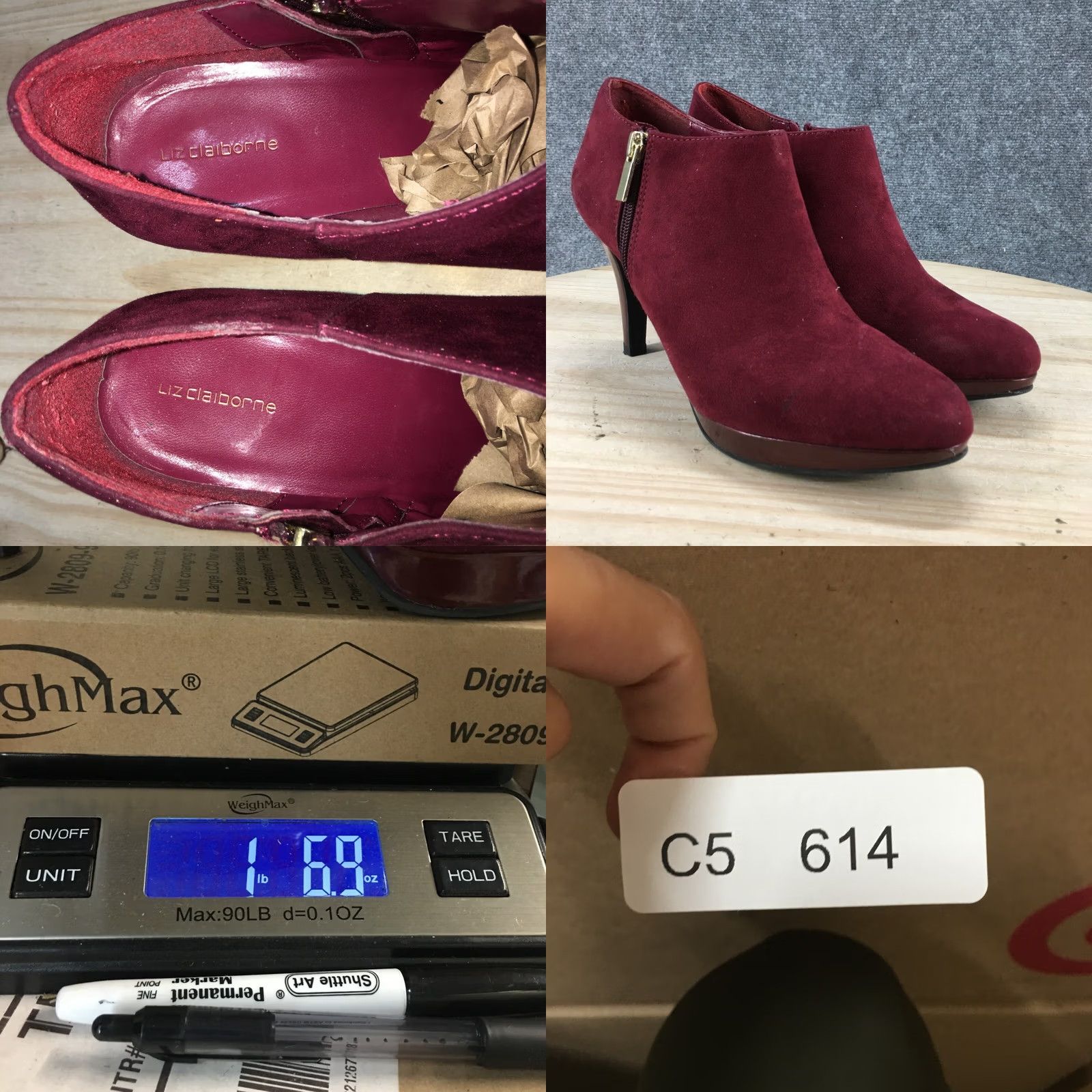 Liz Claiborne Liz Claiborne Boots Womens 9 M Casual Side Zip Stiletto Red Ankle Bootie Shoe Size US 9 / IT 39 - 11 Thumbnail