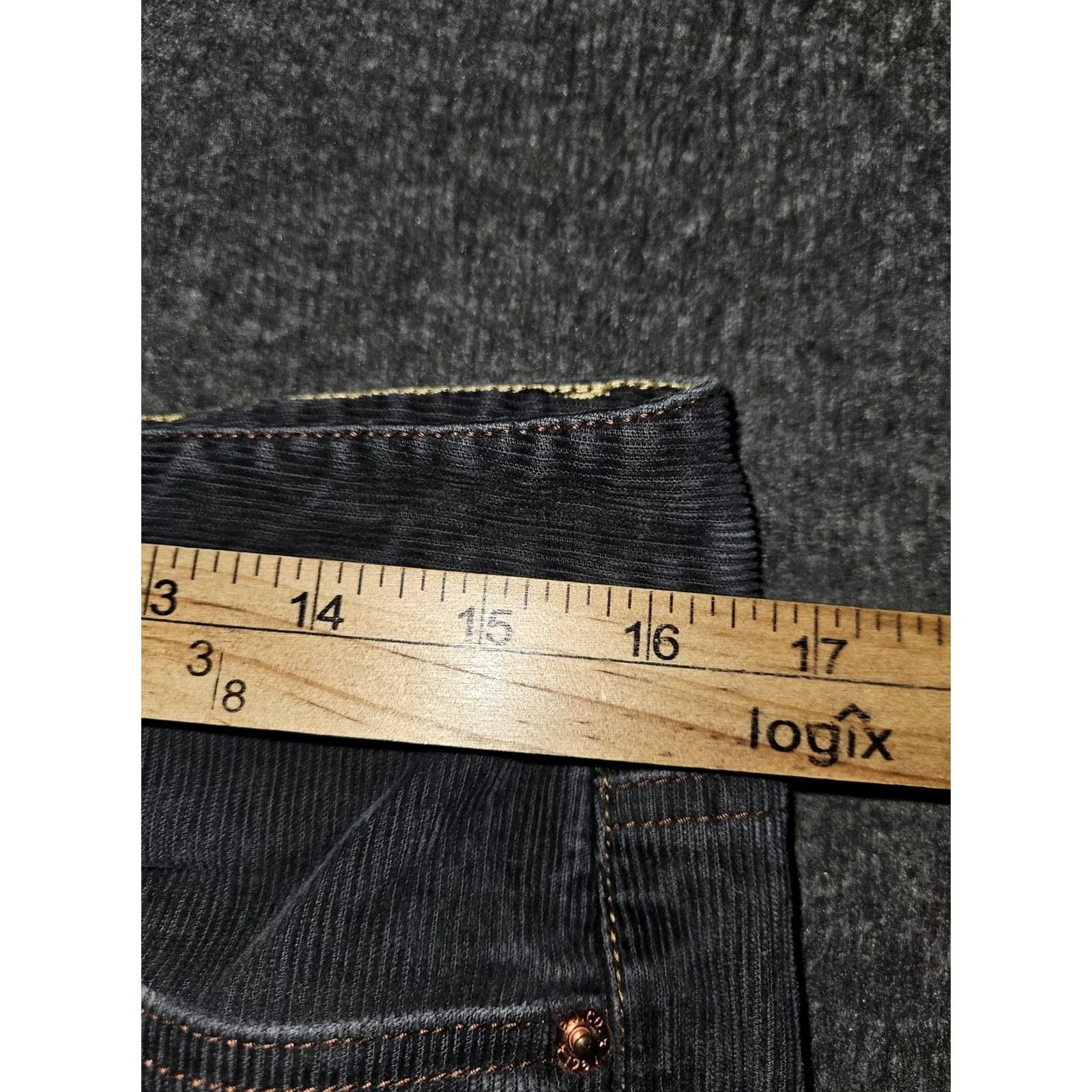 Polo Ralph Lauren Polo Jeans Co Ralph Lauren Pants Women's 10 Gray Corduroy Straight Leg Casual 90s Y2K Womens Size 32" / US 10 / IT 46 - 3 Thumbnail