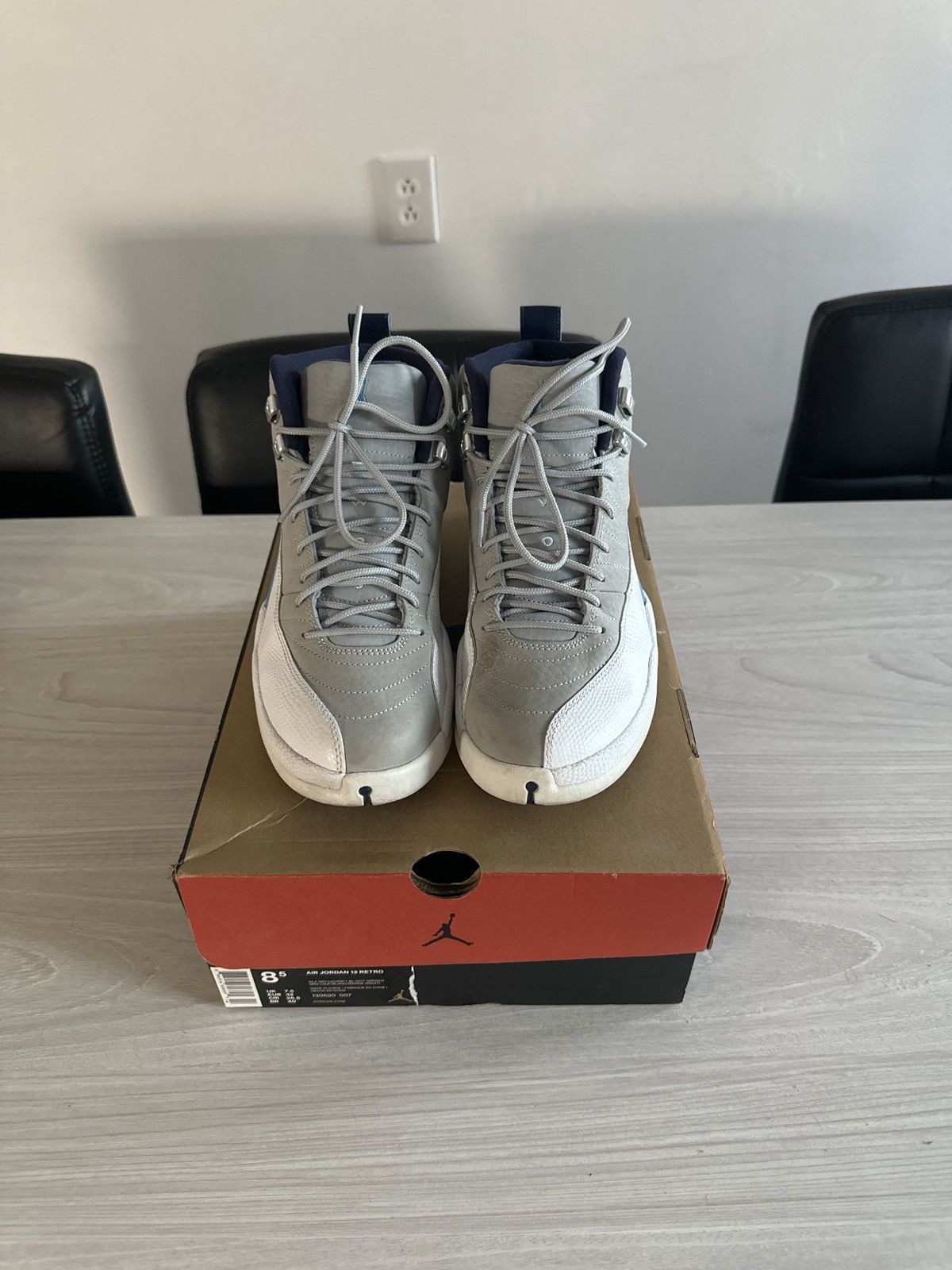 Jordan Brand Jordan 12 Grey University Blue Size US 8.5 / EU 41-42 - 4 Thumbnail