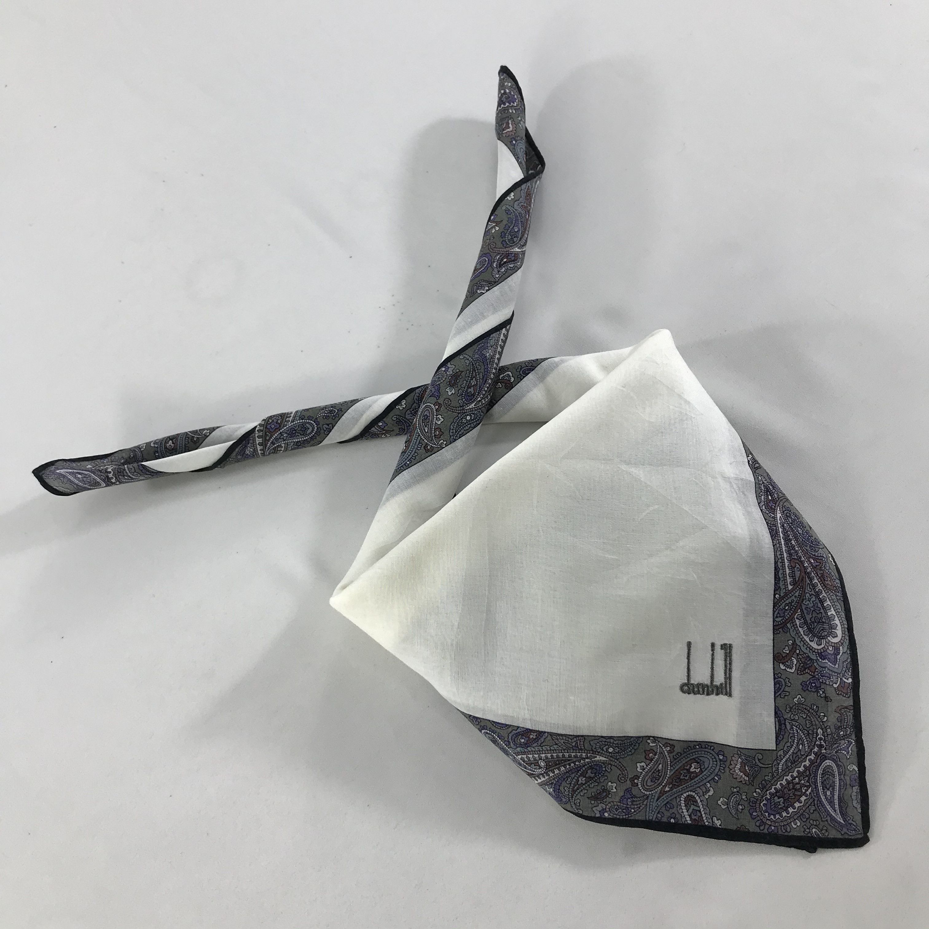 Alfred Dunhill × Vintage Dunhill Bandana / Handkerchief / Neckerchief - S1255 Size ONE SIZE - 4 Thumbnail