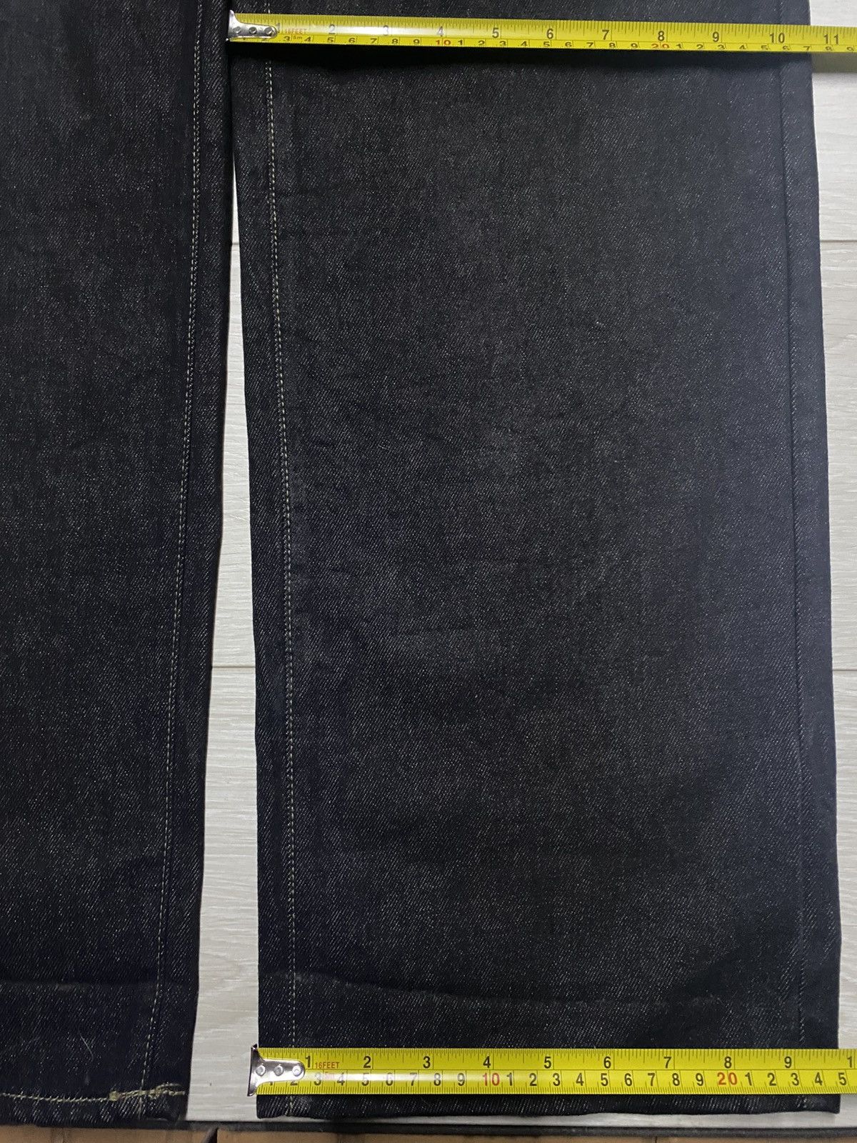 Big John Vintage Big John Black Denim Distressed Repair Baggy Jeans Size US 41 - 14 Thumbnail