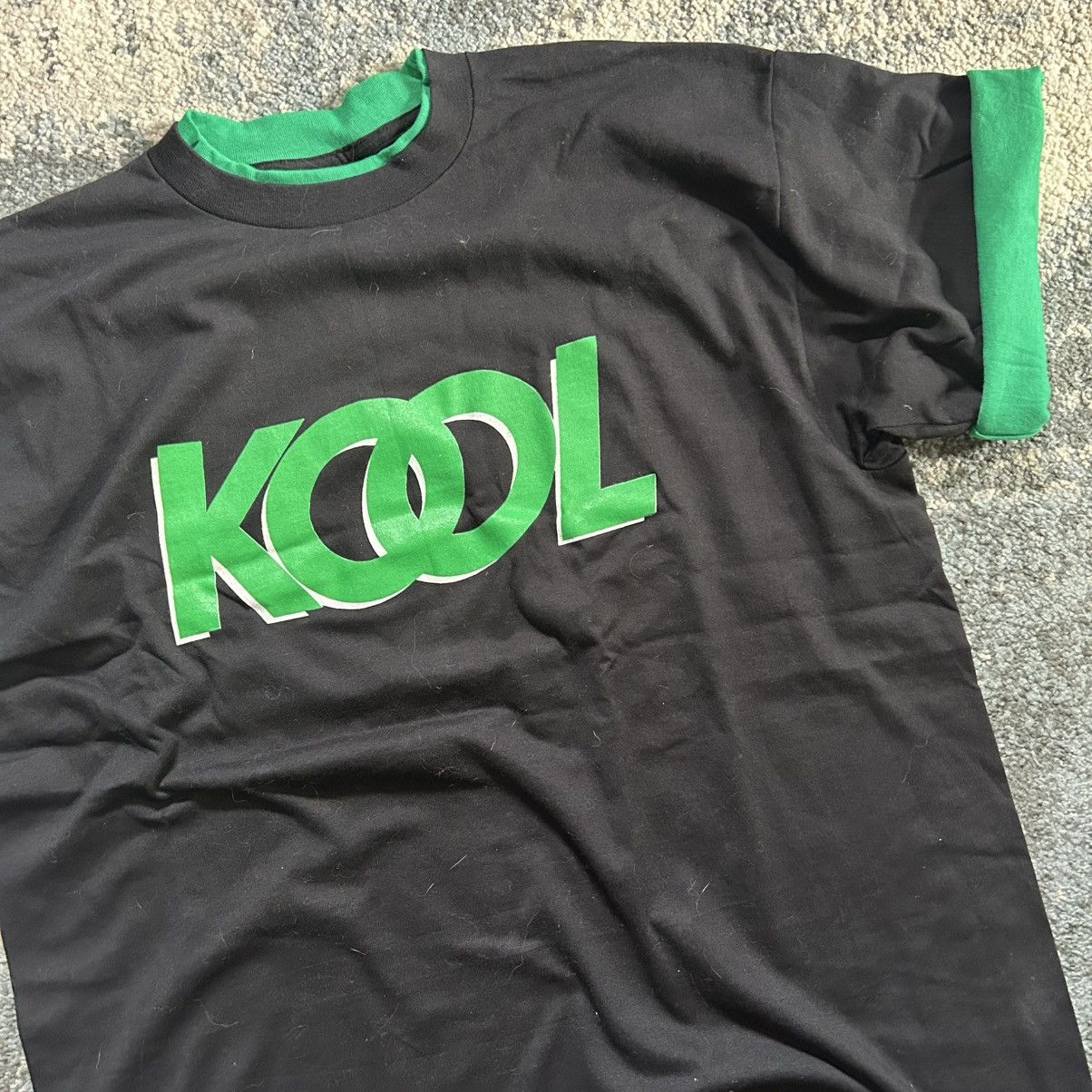 Vintage KOOL CiGARETTES HEAVYWEiGHT DOUBLE LAYER TEE BLACK EVERGREEN Size US L / EU 52-54 / 3 - 2 Thumbnail