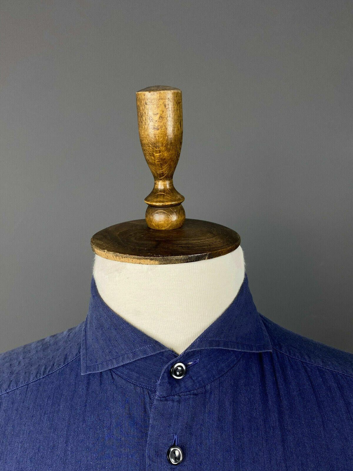 Eton Men ETON Slim Fit Blue Long Sleeve Button Up Shirt Size 41 Size US M / EU 48-50 / 2 - 4 Thumbnail