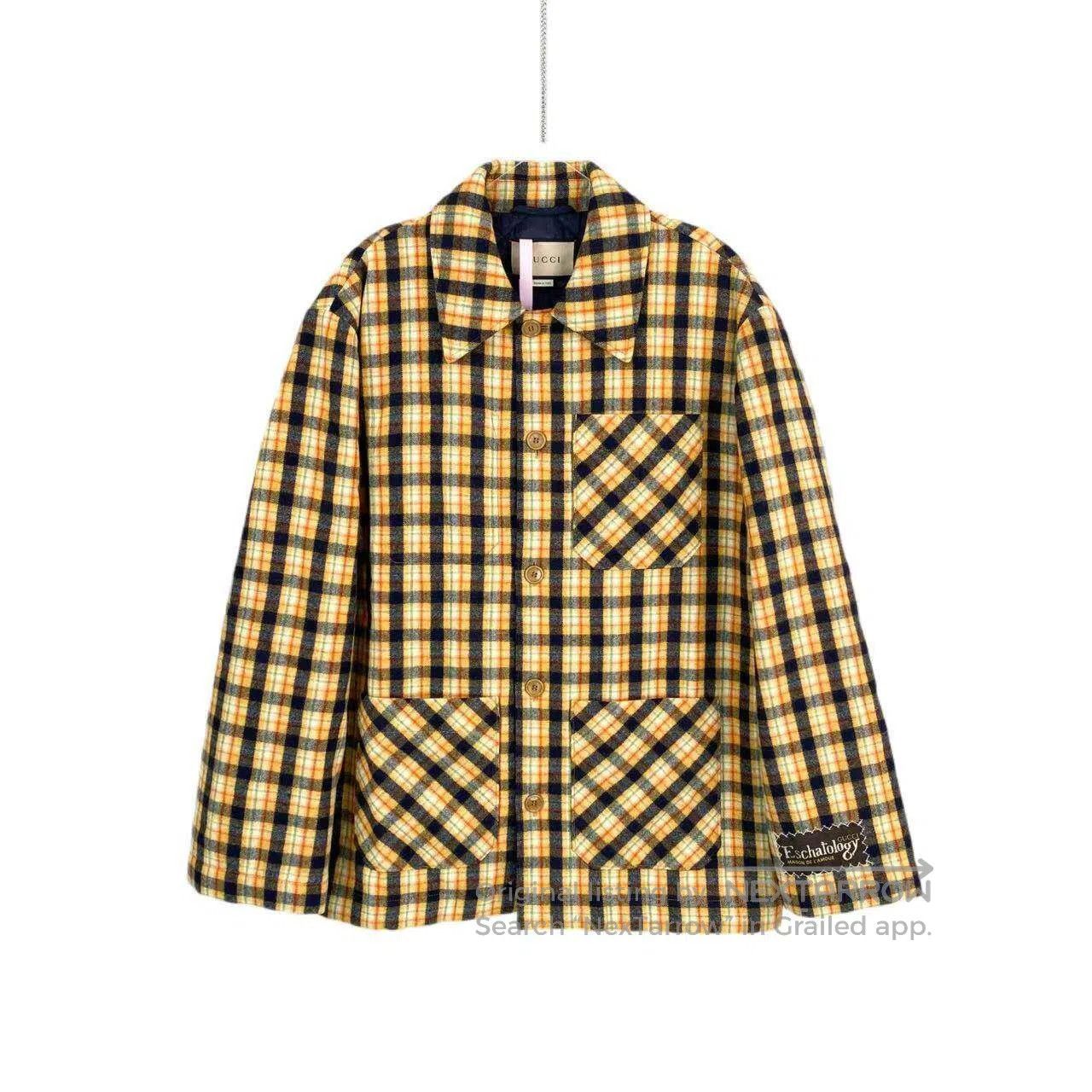 Gucci Guicci Sleeve logo check wool jacket| Size M / US 6-8 / IT 42-44 - 1 Thumbnail