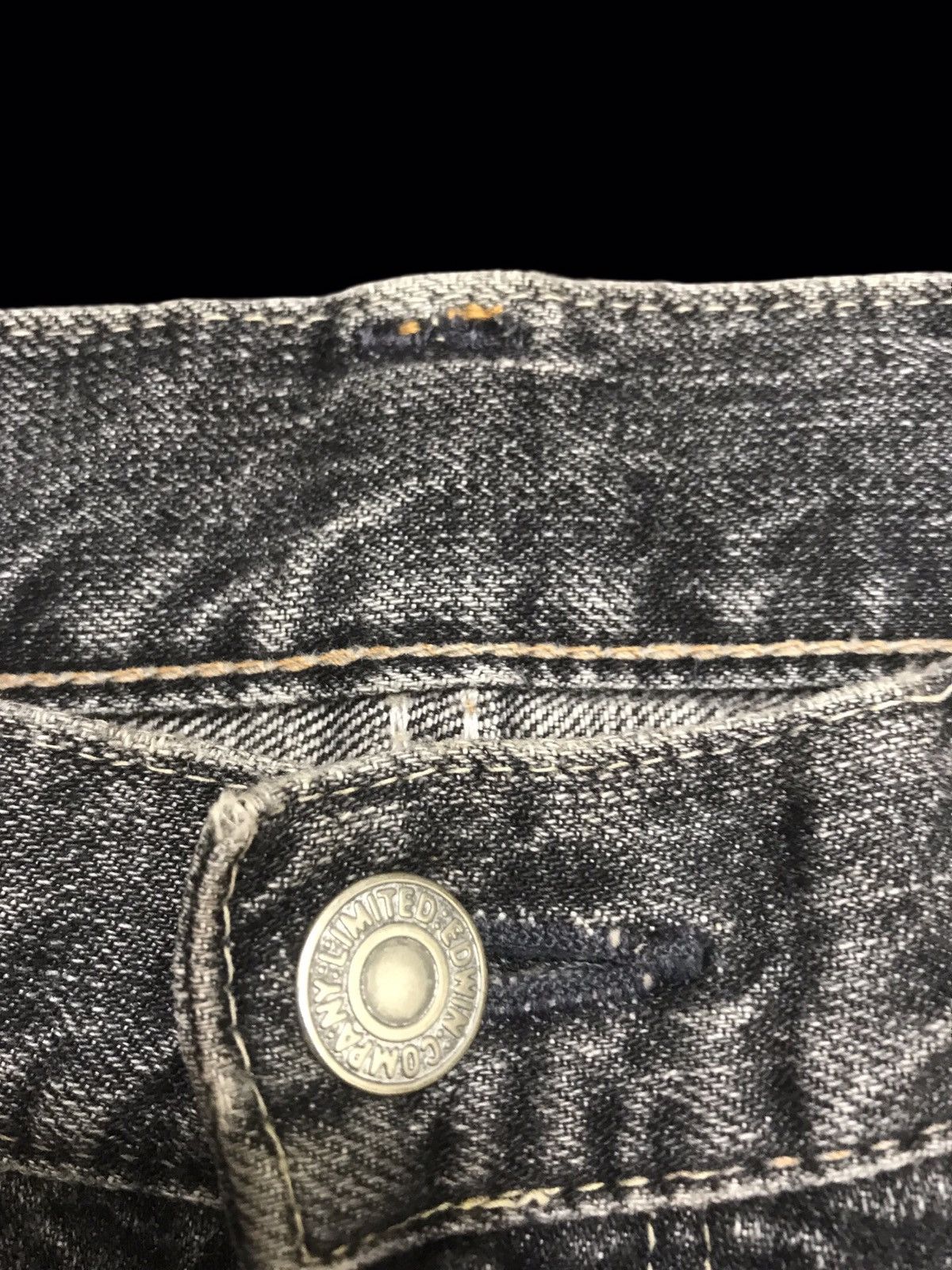 Edwin 💥THRASHED💥ARCHVL EDWIN 800SX BOTTOM DISTRESSED DENIM F244 Size US 31 - 9 Thumbnail