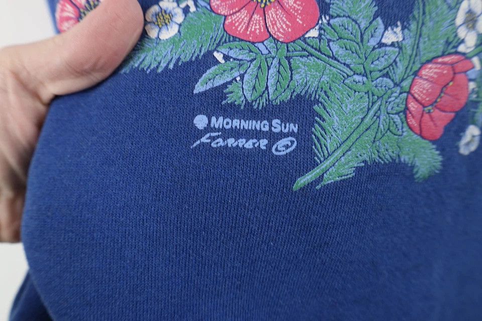Vintage Vintage 90s Streetwear Country Flower Sweatshirt USA Size L / US 10 / IT 46 - 5 Thumbnail