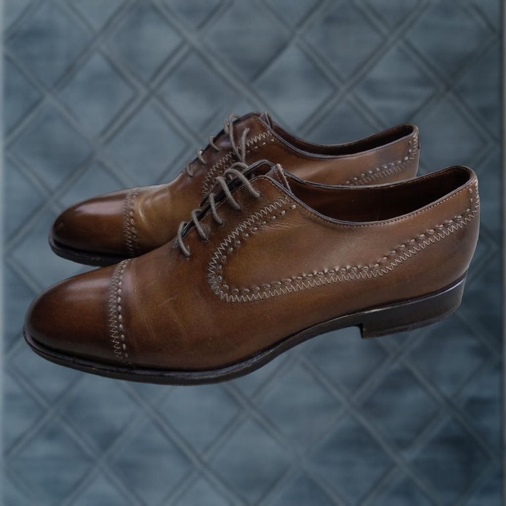 Fratelli Rossetti Fratelli Rossetti Shoes Mens 9 Brown Leather Cap Toe Oxford Dress Italy Dress Shoes Mens 9 Brown Leather Cap Toe Oxford Italy Rossetti Size ONE SIZE - 1 Thumbnail