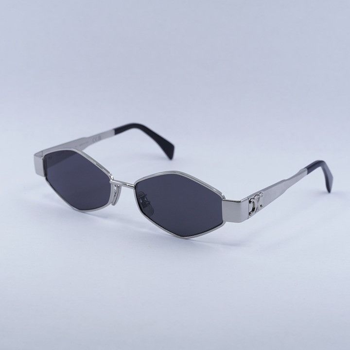 Celine Celine CL40254U 16A Sunglasses Palladium Geometric Frame Size ONE SIZE - 2 Thumbnail