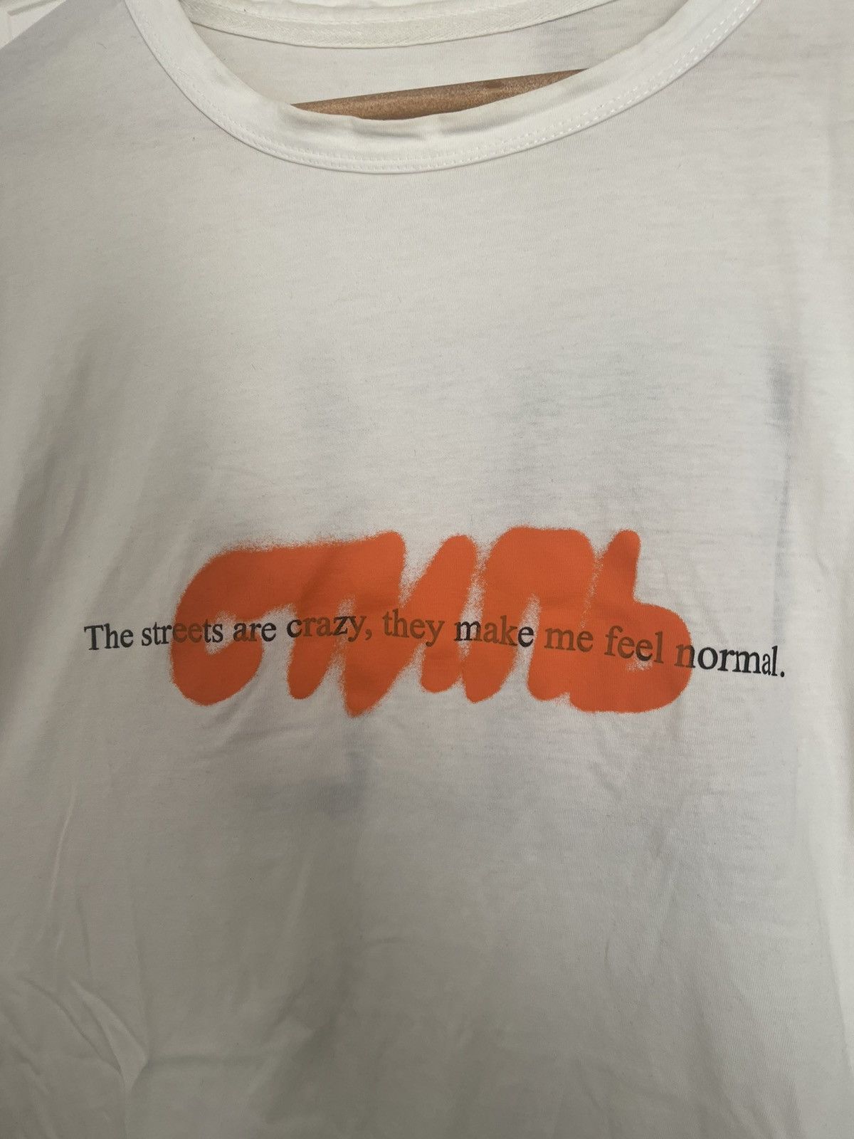 Heron Preston The streets are crazy white heron Preston t shirt Size US XXL / EU 58 / 5 - 2 Thumbnail