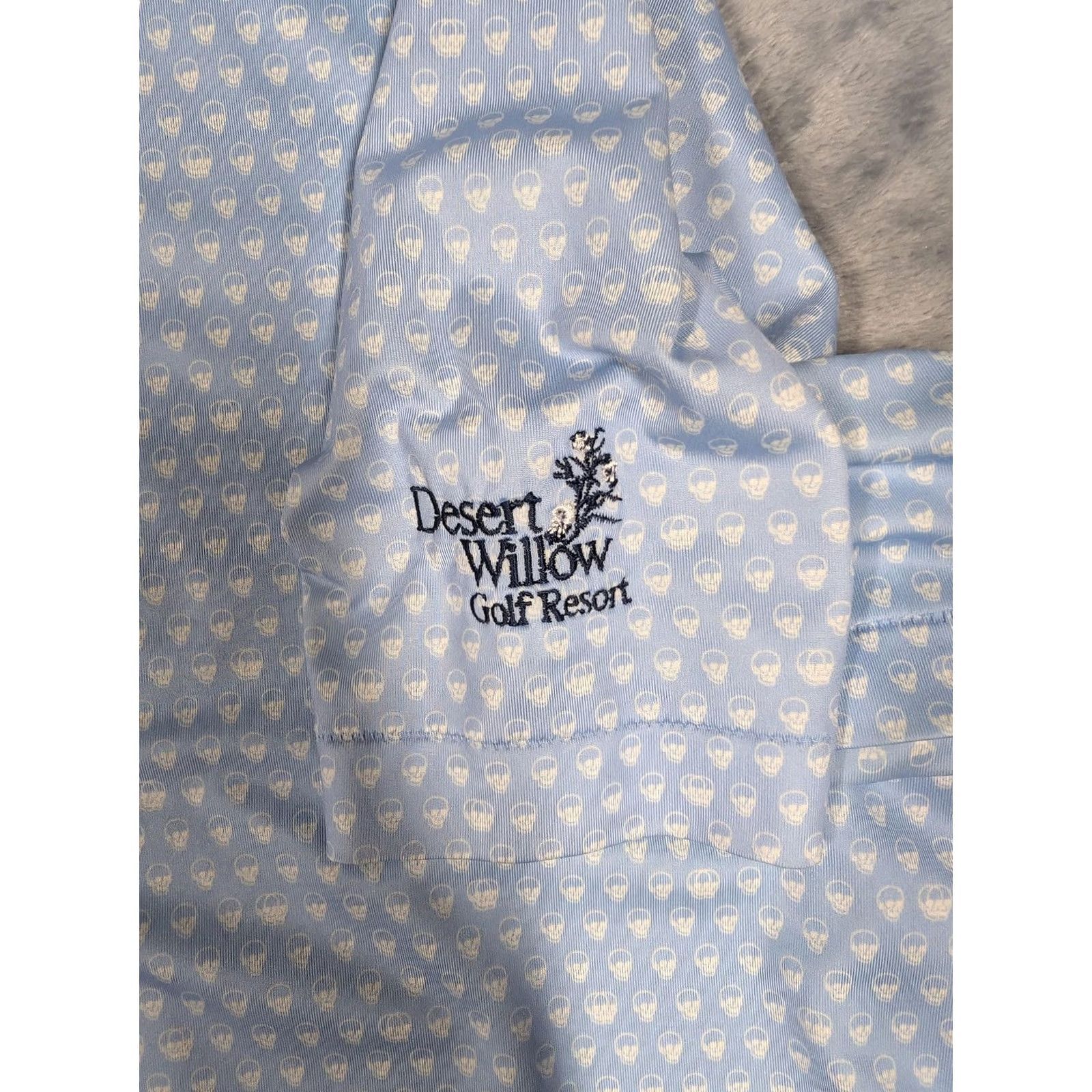 Peter Millar Peter Millar Polo Shirt Mens XL Blue Skull Summer Comfort Desert Willow Golf Mens XL Polo Shirt Golf Skull Desert Willow Blue Size US XL / EU 56 / 4 - 5 Thumbnail