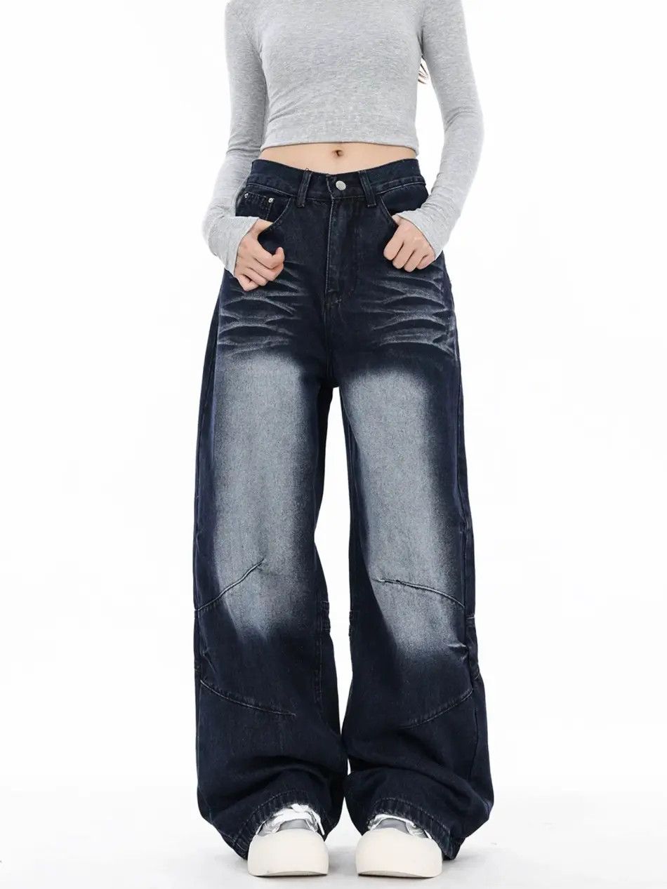 Japanese Brand × Jean Retro loose straight leg high street jeans Size US 32 / EU 48 - 6 Thumbnail