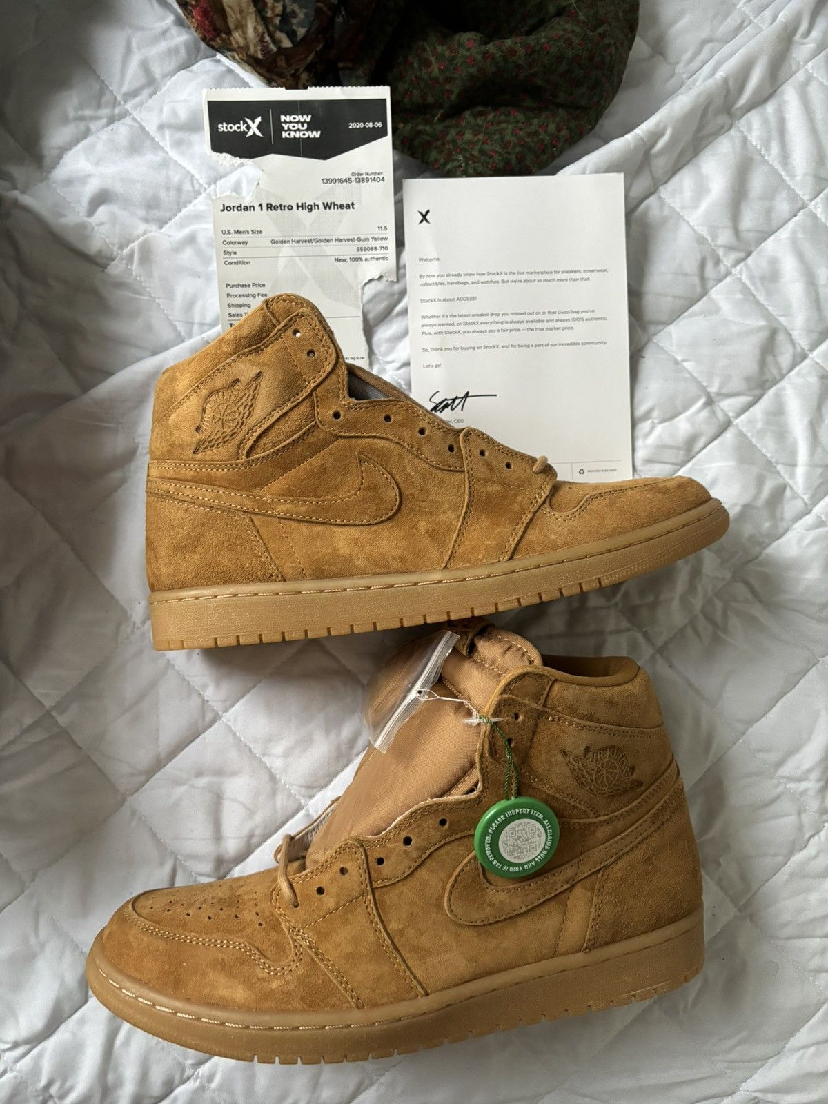 Nike NEW Air Jordan 1 retro high OG wheat Grailed
