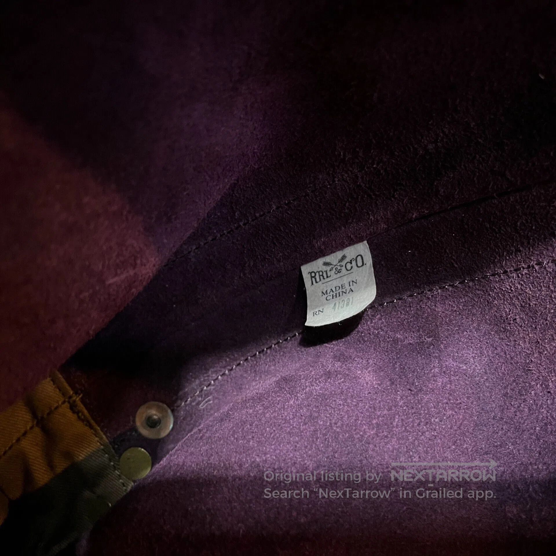RRL Ralph Lauren Rare Purple Tote Bag by RRL. Size ONE SIZE - 4 Thumbnail