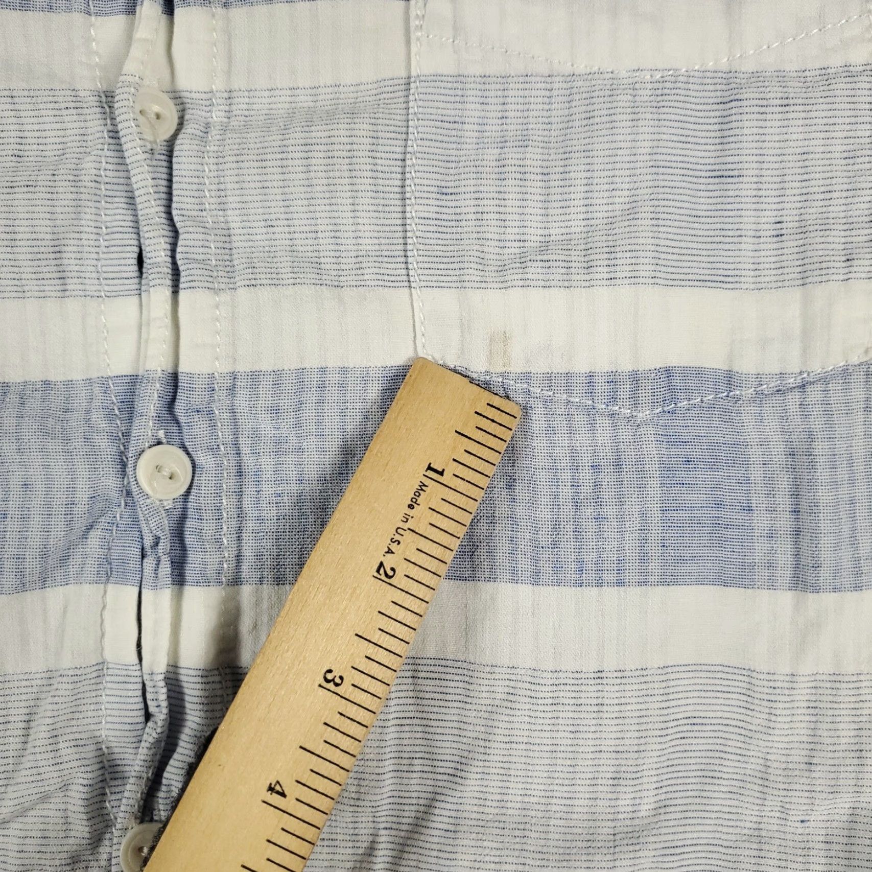 Tommy Bahama Tommy Bahama Shirt Mens Large Blue Striped Button-Up Short Sleeve Cotton Blend Casual/Workwear - Mens Size US L / EU 52-54 / 3 - 5 Thumbnail