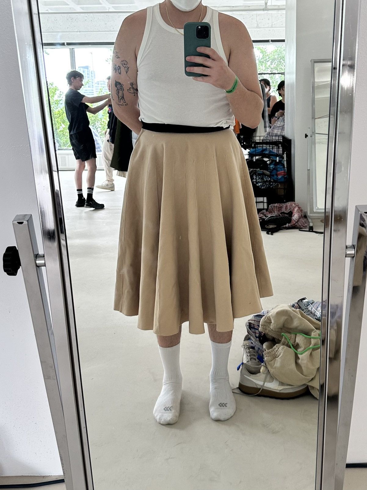 Maison Margiela Maison Margiela Resort 2022 High Waisted Pleated Maxi Skirt Size 27" / US 4 / IT 40 - 2 Thumbnail