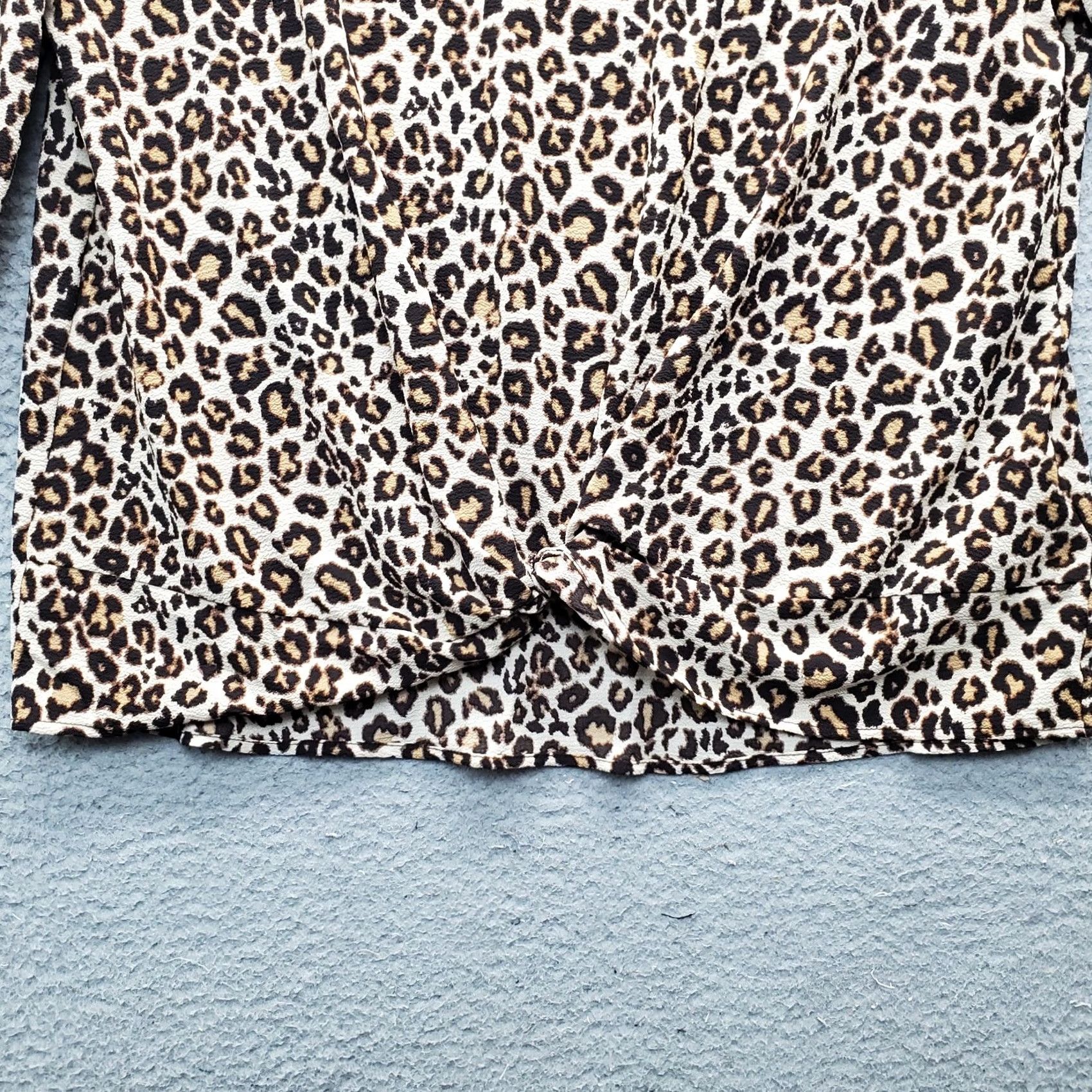 Vintage Leopard Pink Republic Blouse Womens XL Long Sleeve Scoop Neck Multi Leopard Size XL / US 12-14 / IT 48-50 - 6 Thumbnail